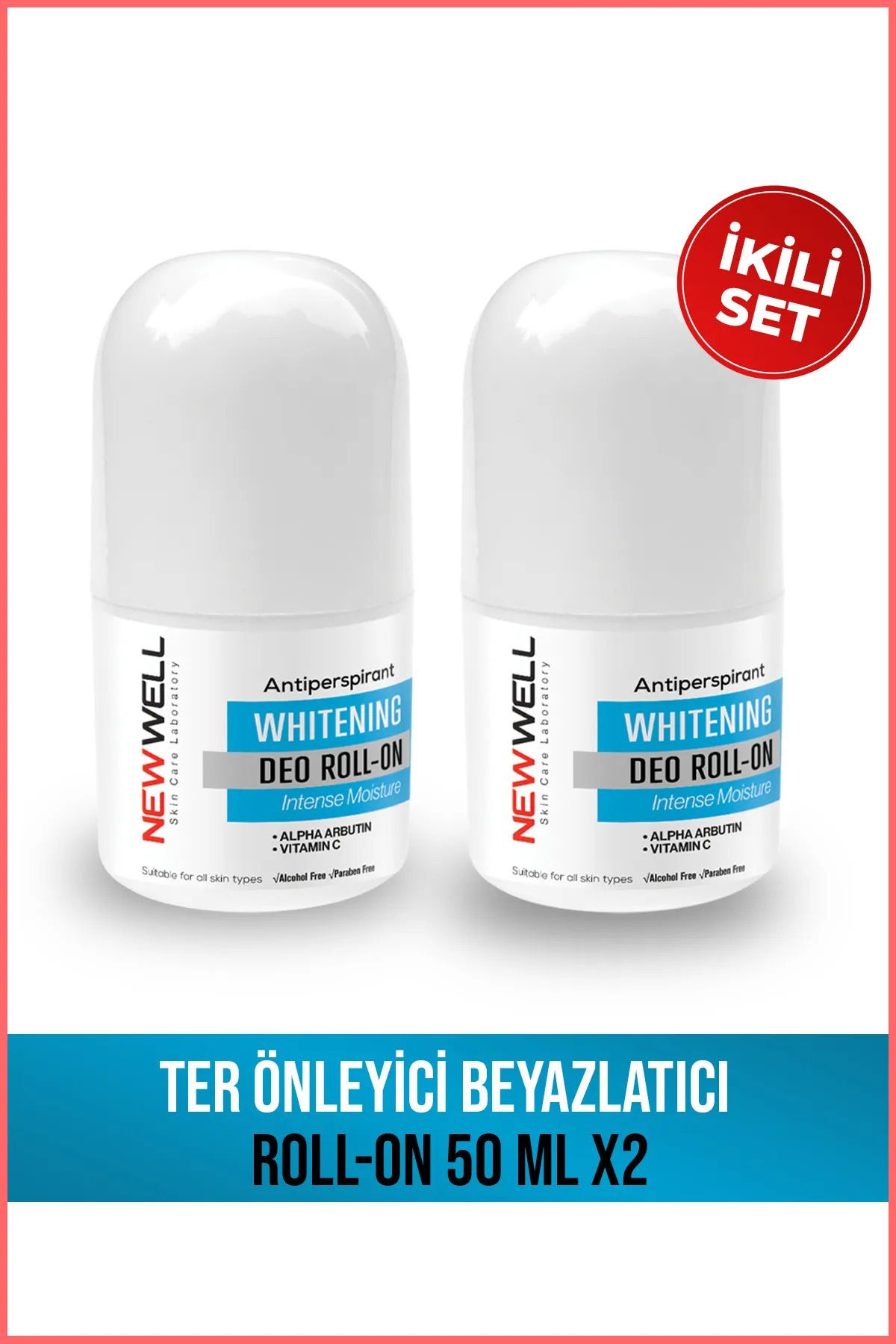 New Well 2 ADET BEYAZLATICI TER ÖNLEYİCİ ROLL ON