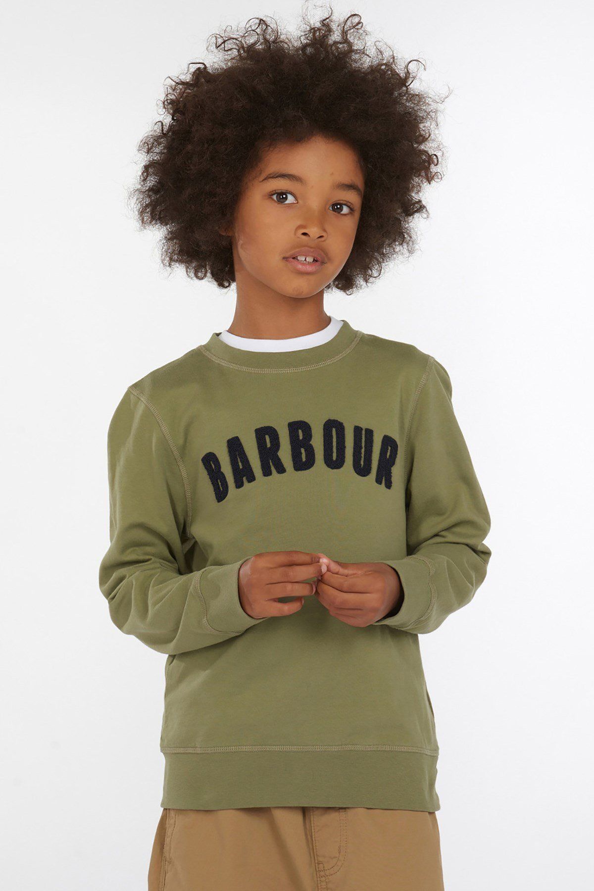 Barbour Erkek Çocuk Prep Logo Sweatshirt Gn15 Lıght Moss
