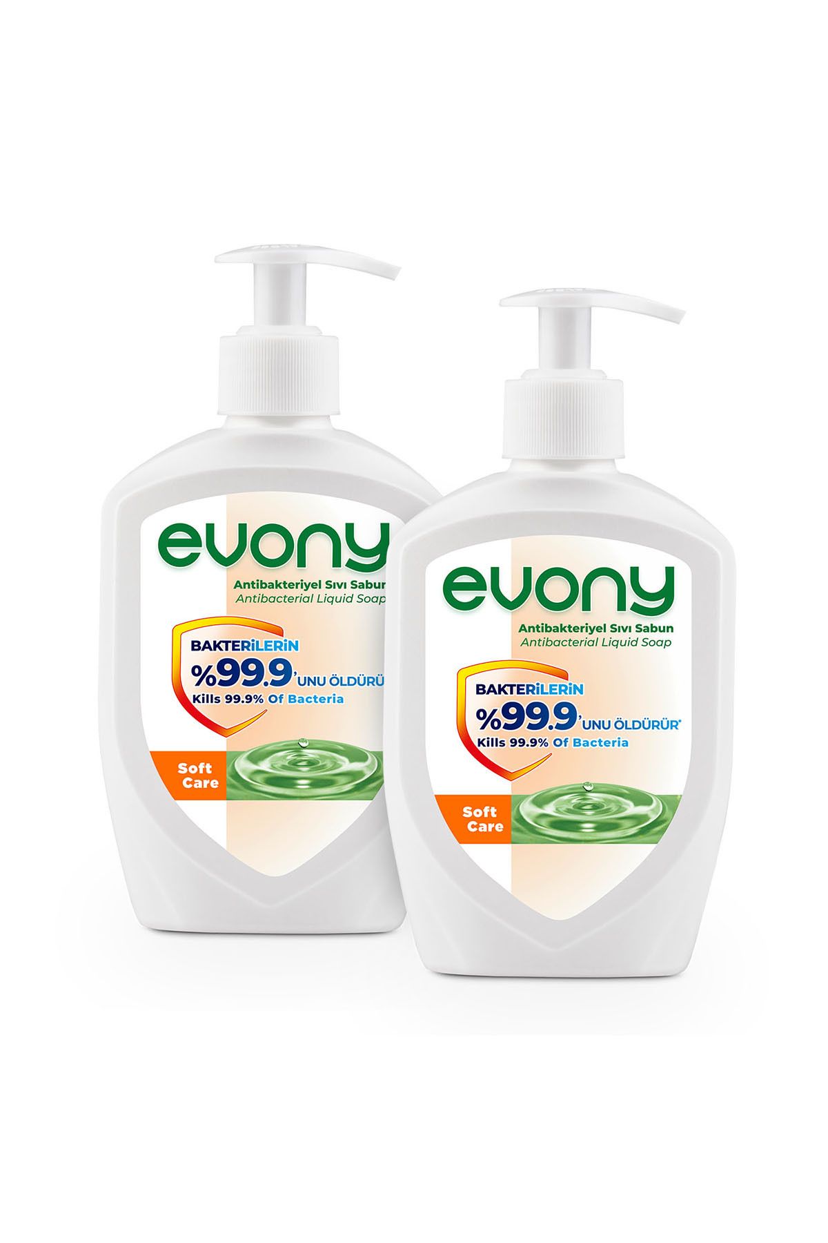 Evony Antibakteriyel Sıvı Sabun Soft Care 300ml 2 Adet