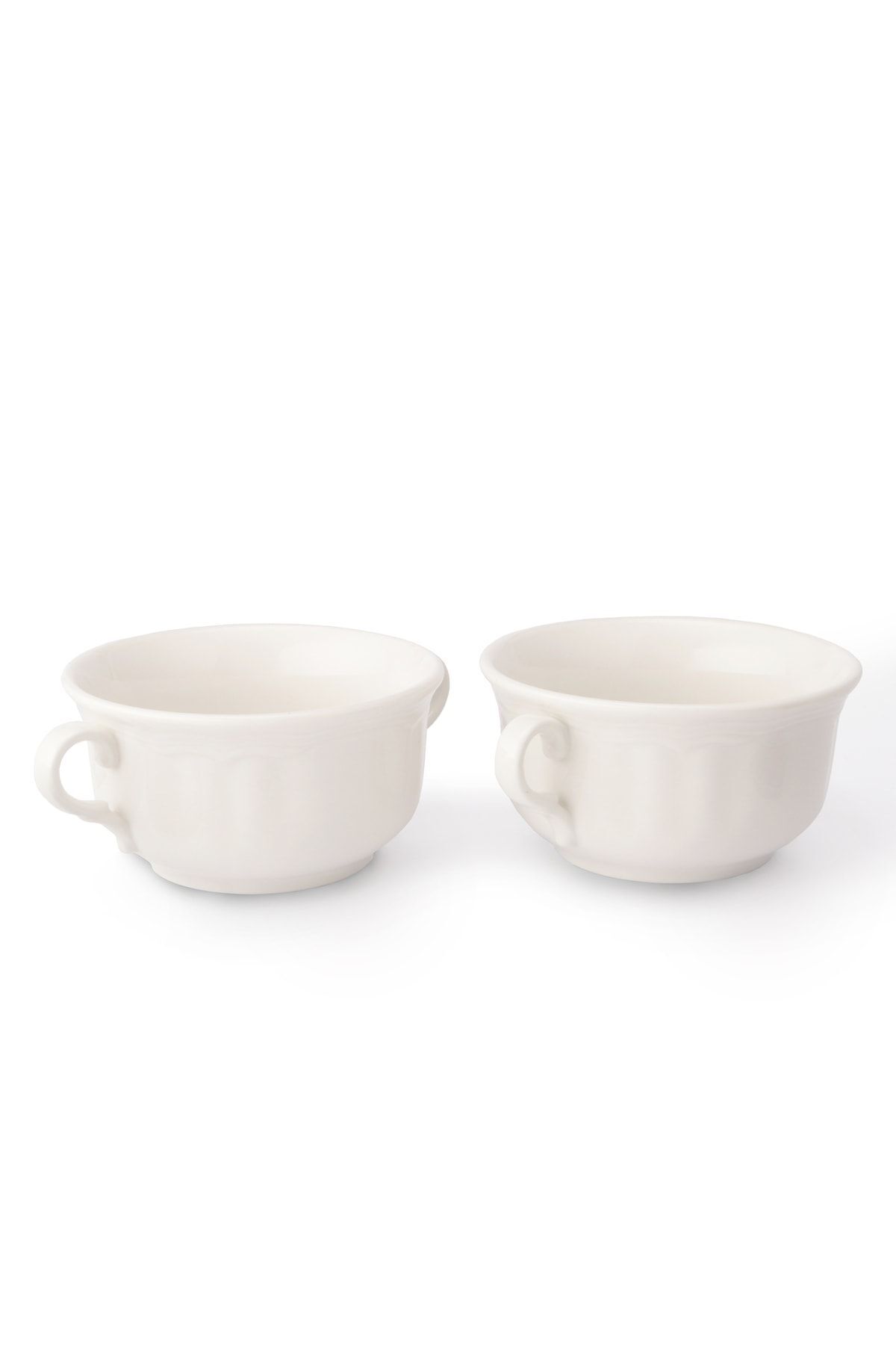Güral Porselen Çorba Kasesi Çift Kulplu Çorbalık Porselen Çorba Kabı 15 Cm 2 Adet