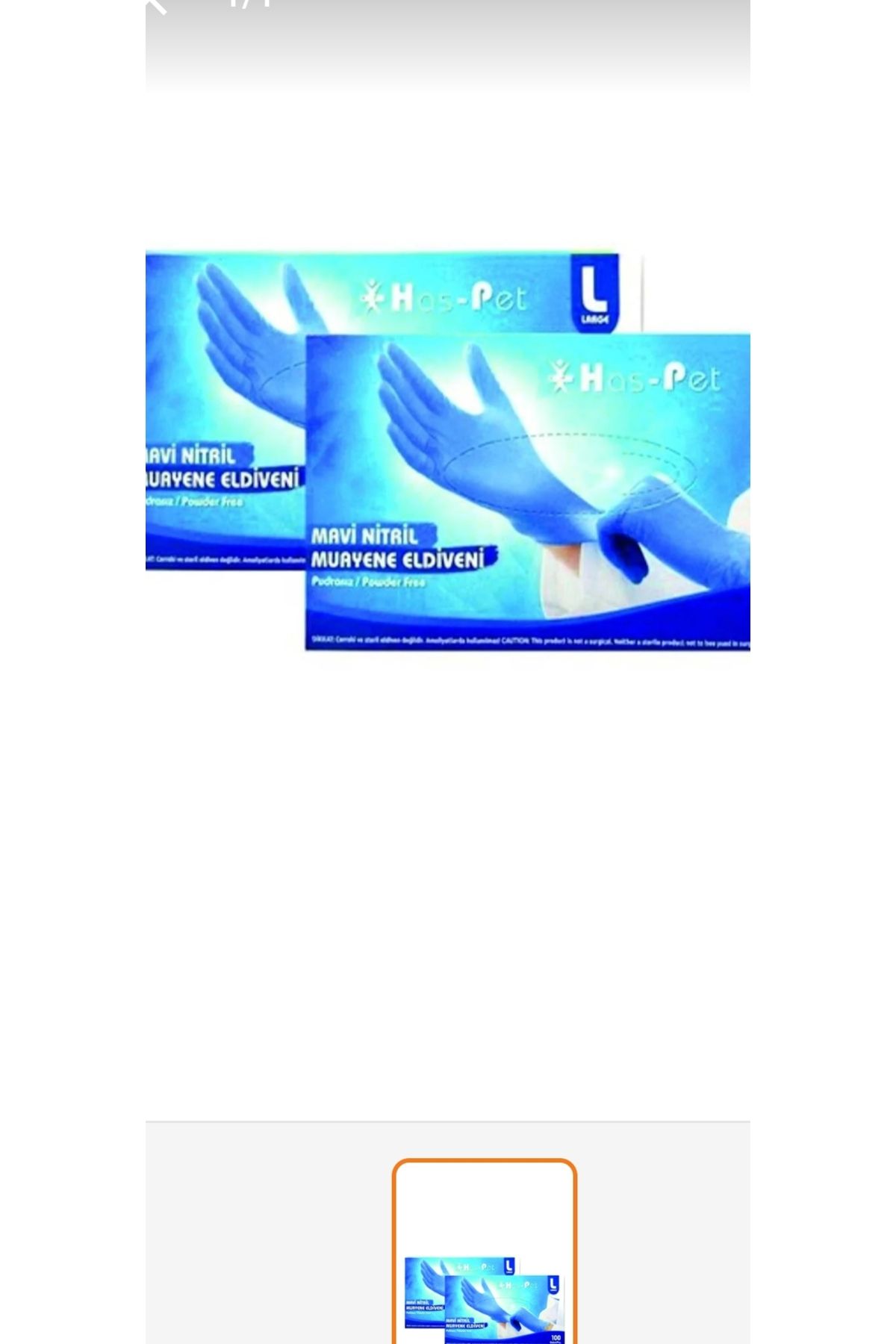 Has-Pet Mavi Nitril Eldiven ( L ) 5 paket (500 adet)