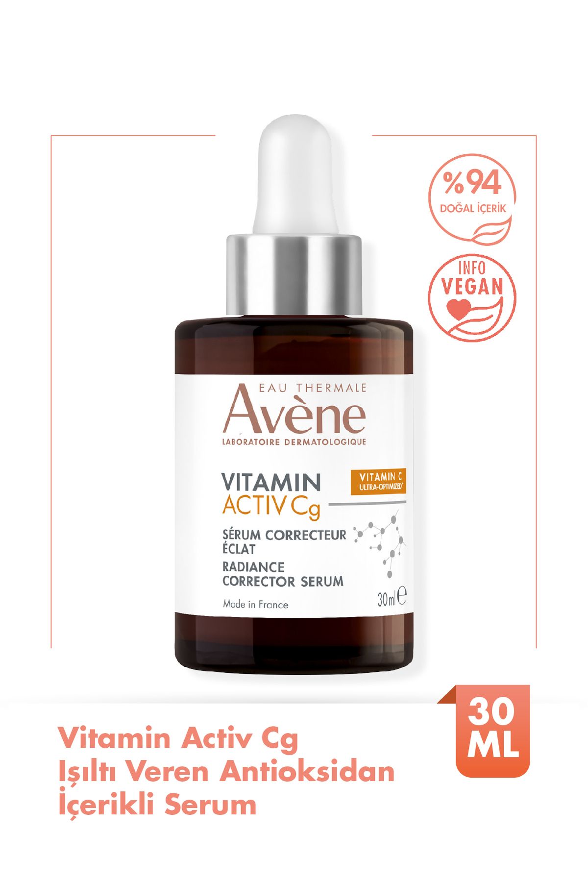 Avene Vitamin Activ Cg Işıltı Veren Antioksidan İçerikli Serum 30 ml