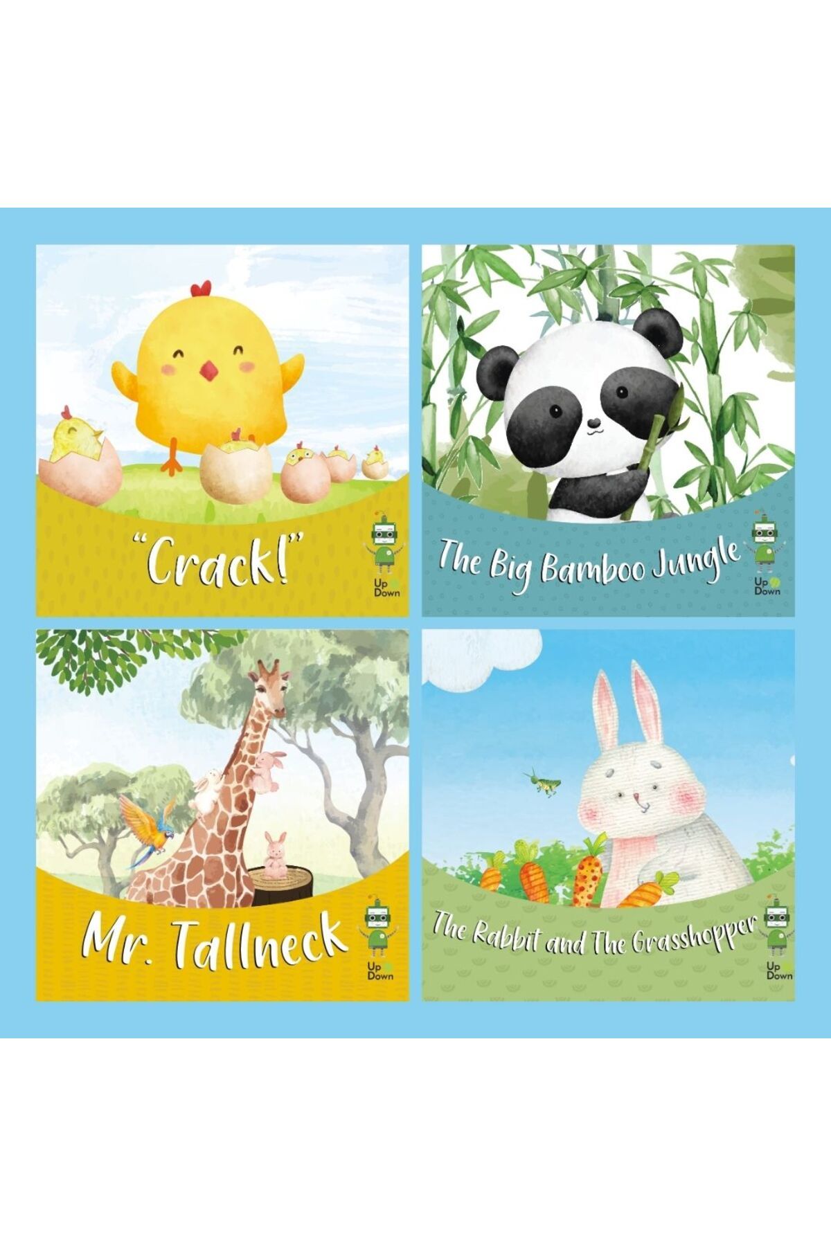 Up Down Publishing 3-5 Yaş için İngilizce Hikaye Kitabı Seti - Tamamen İngilizce  Hikaye Kitap Seti Hayvanlar 1