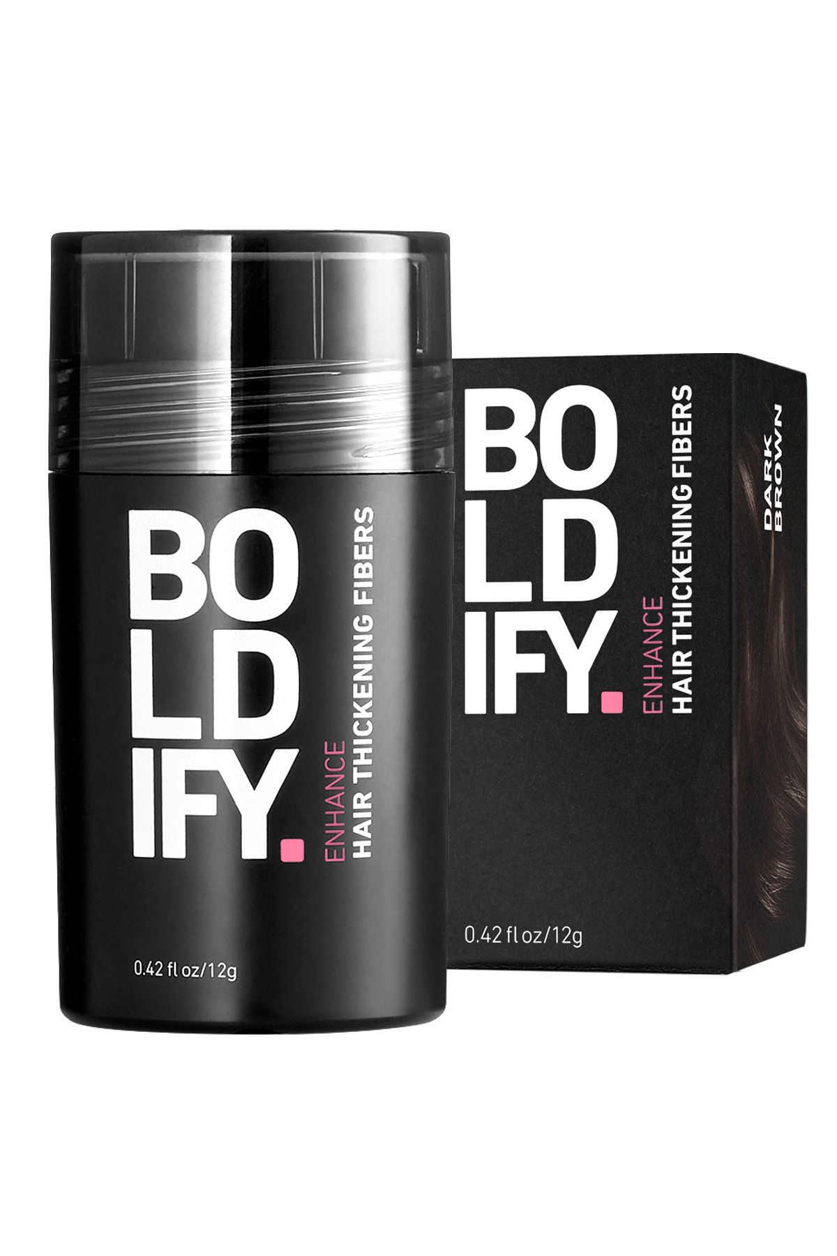 Boldify Saç Dolgunlaştırıcı Fiber, Topik Tozu Koyu Kahve 12 gr- Hair Building Fibers