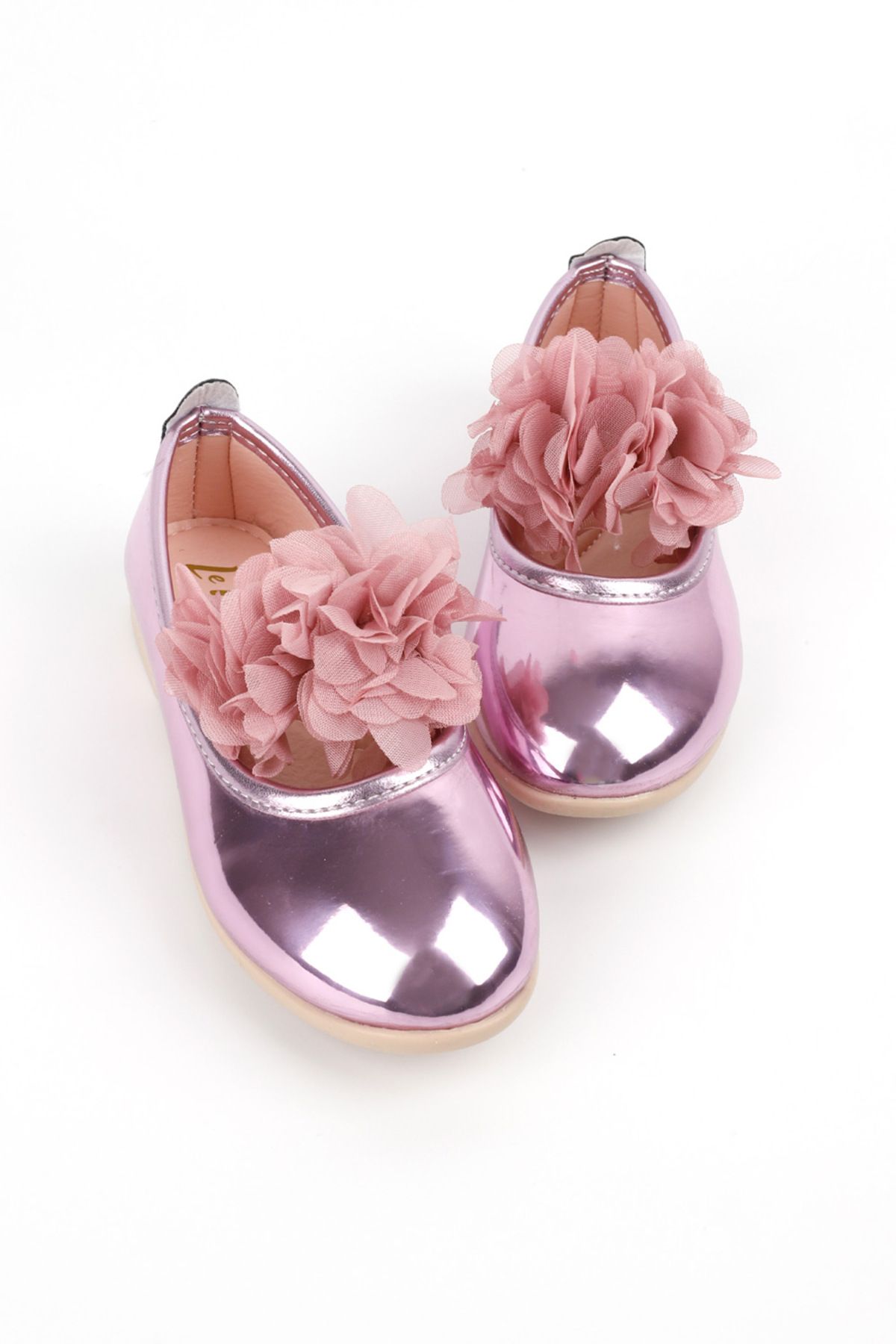 Le Mabelle Pembe Tül Çiçekli Kız Çocuk Ayakkabı