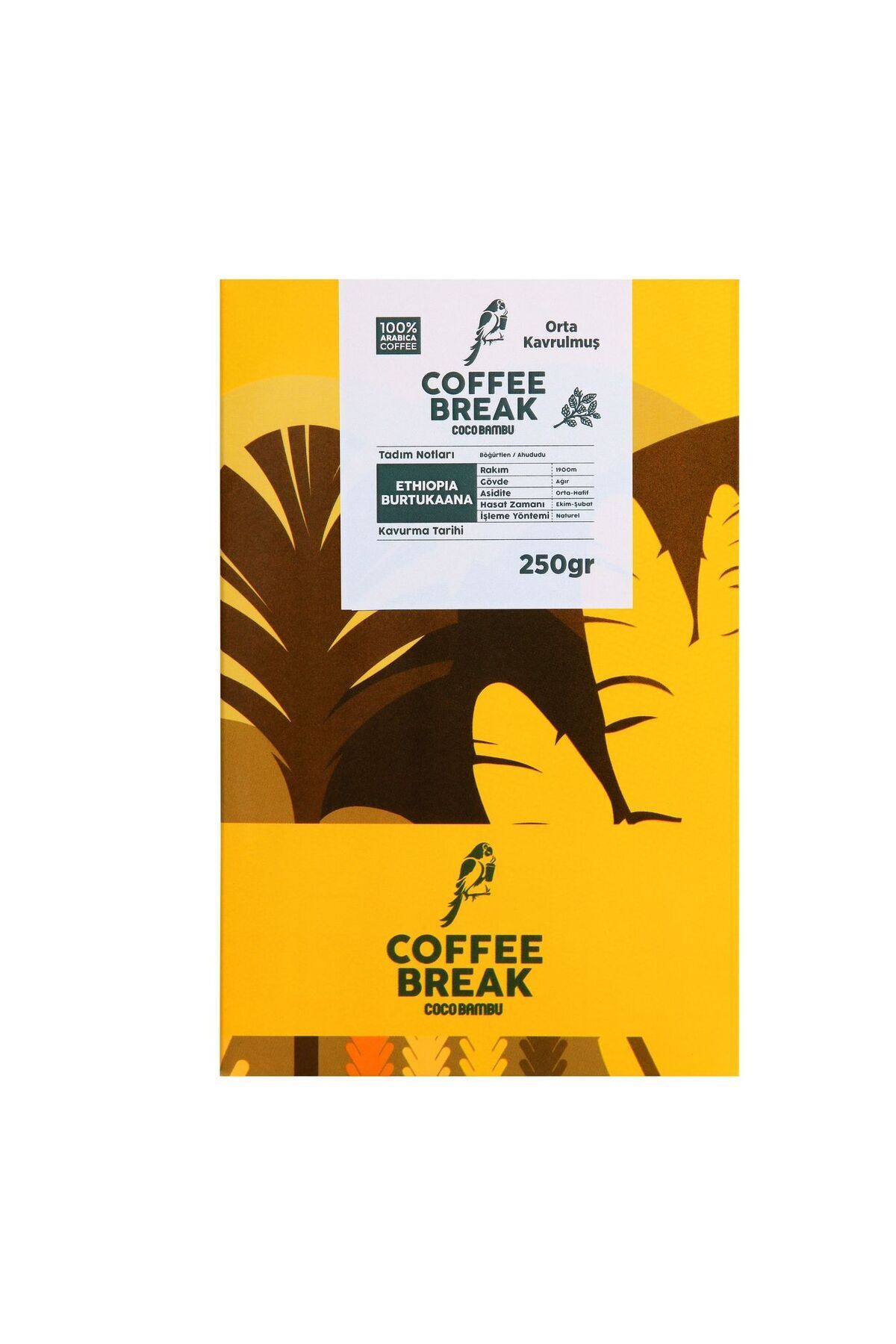 Coffee Break Coco Bambu Etiyopya Dijimmah Çekirdek Kahve 250 Gr.