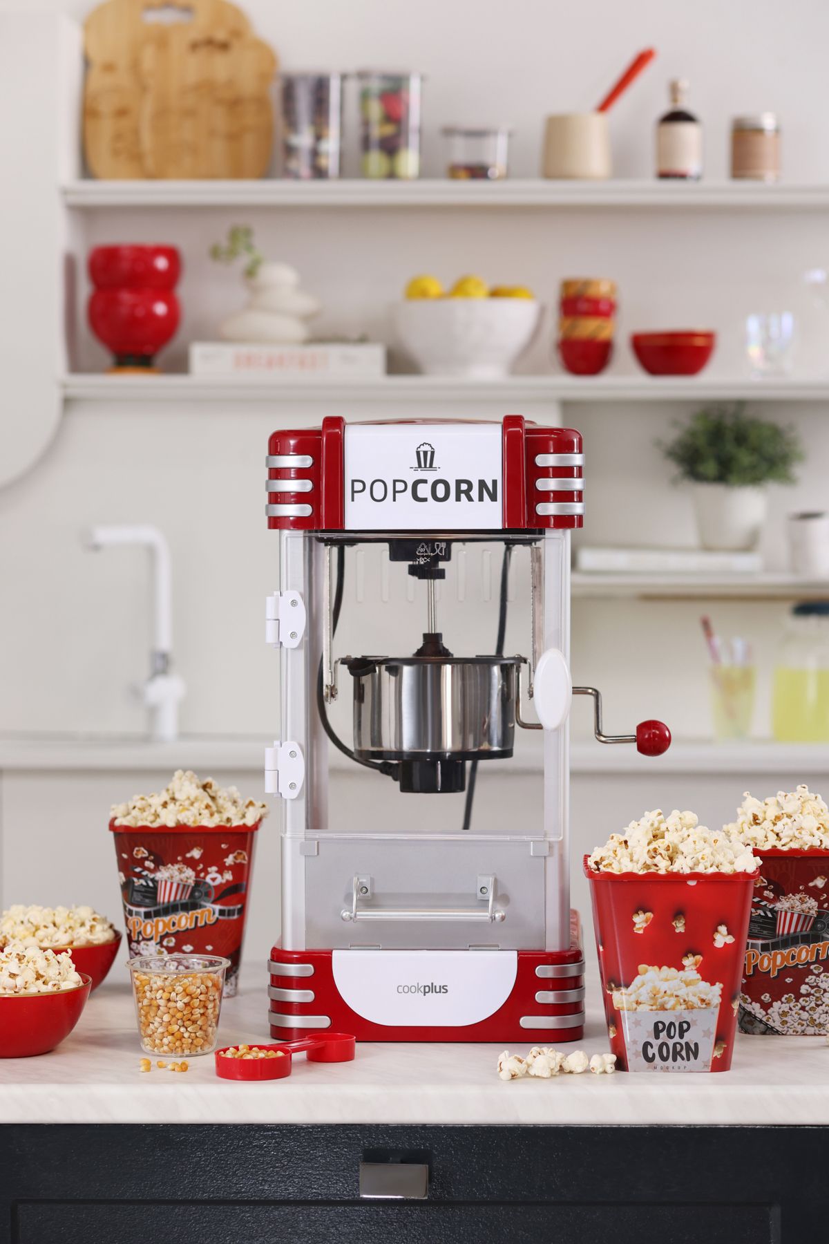Cookplus Retro XXL Profesyonel Popcorn Patlamış Mısır Makinesi