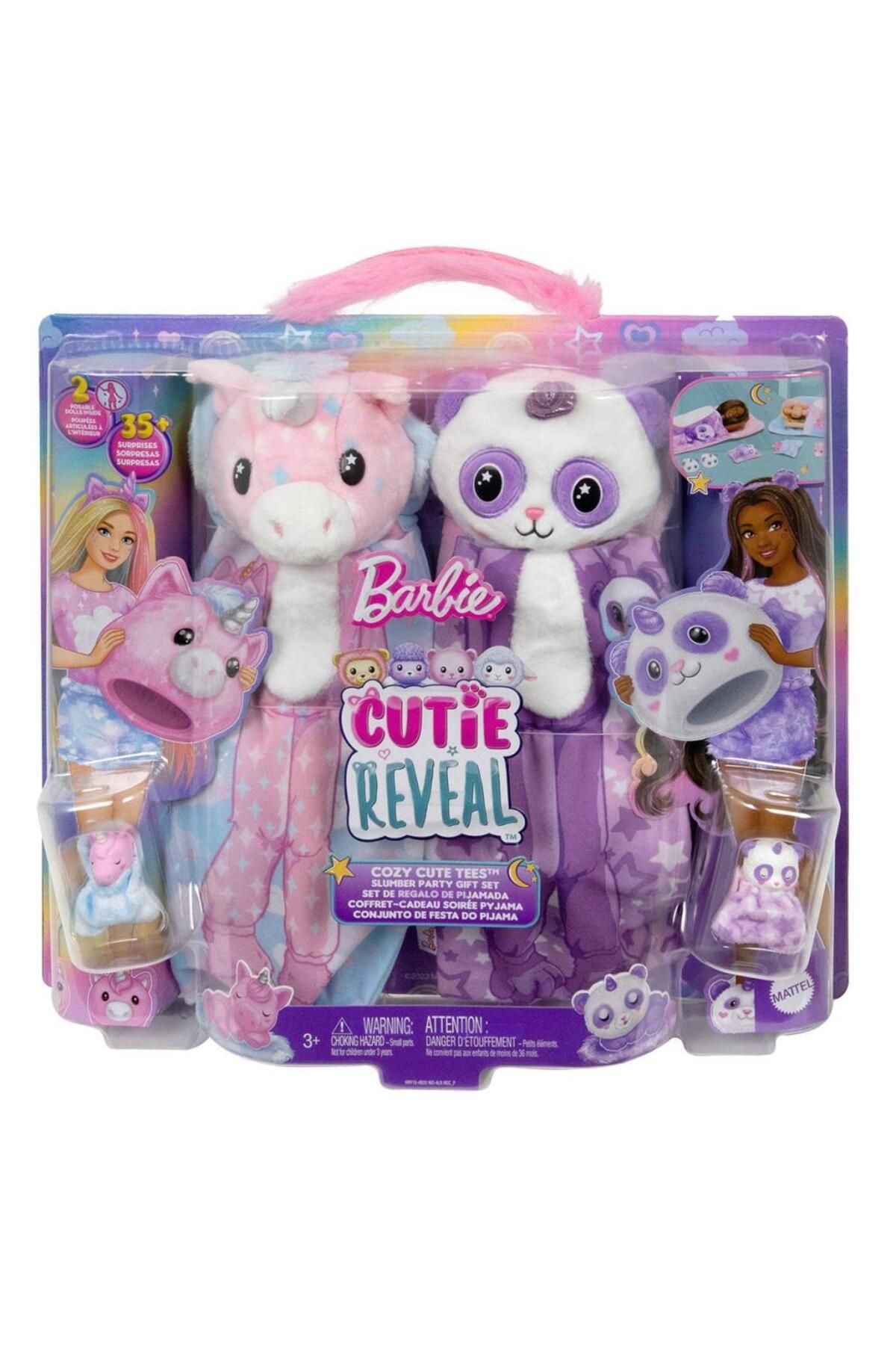 Barbie Cutie Reveal Pijama Partisi İkili Set HRY15