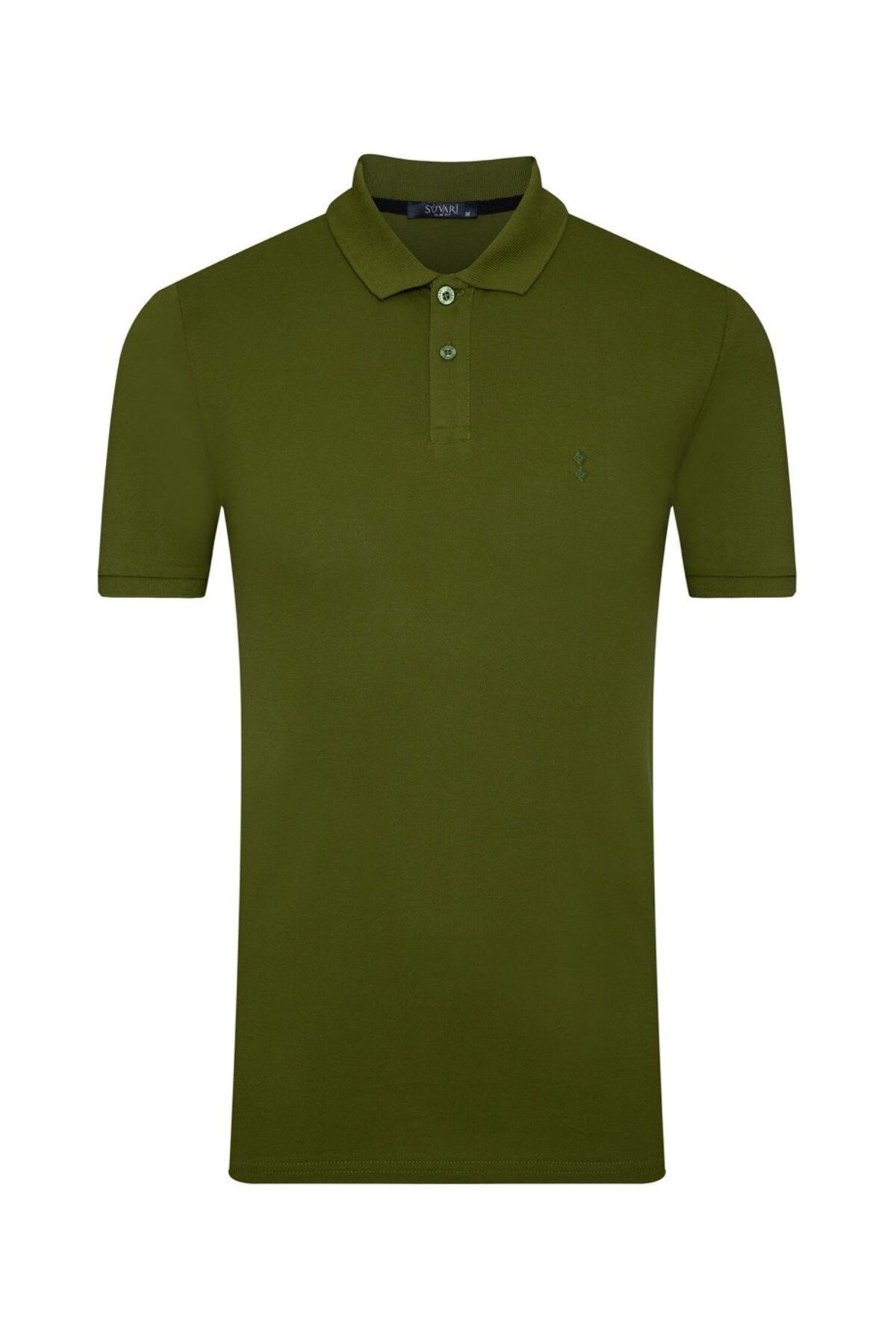 SÜVARİ Süvari Slim Fit Polo Yaka Açık Yeşil Erkek Tişört