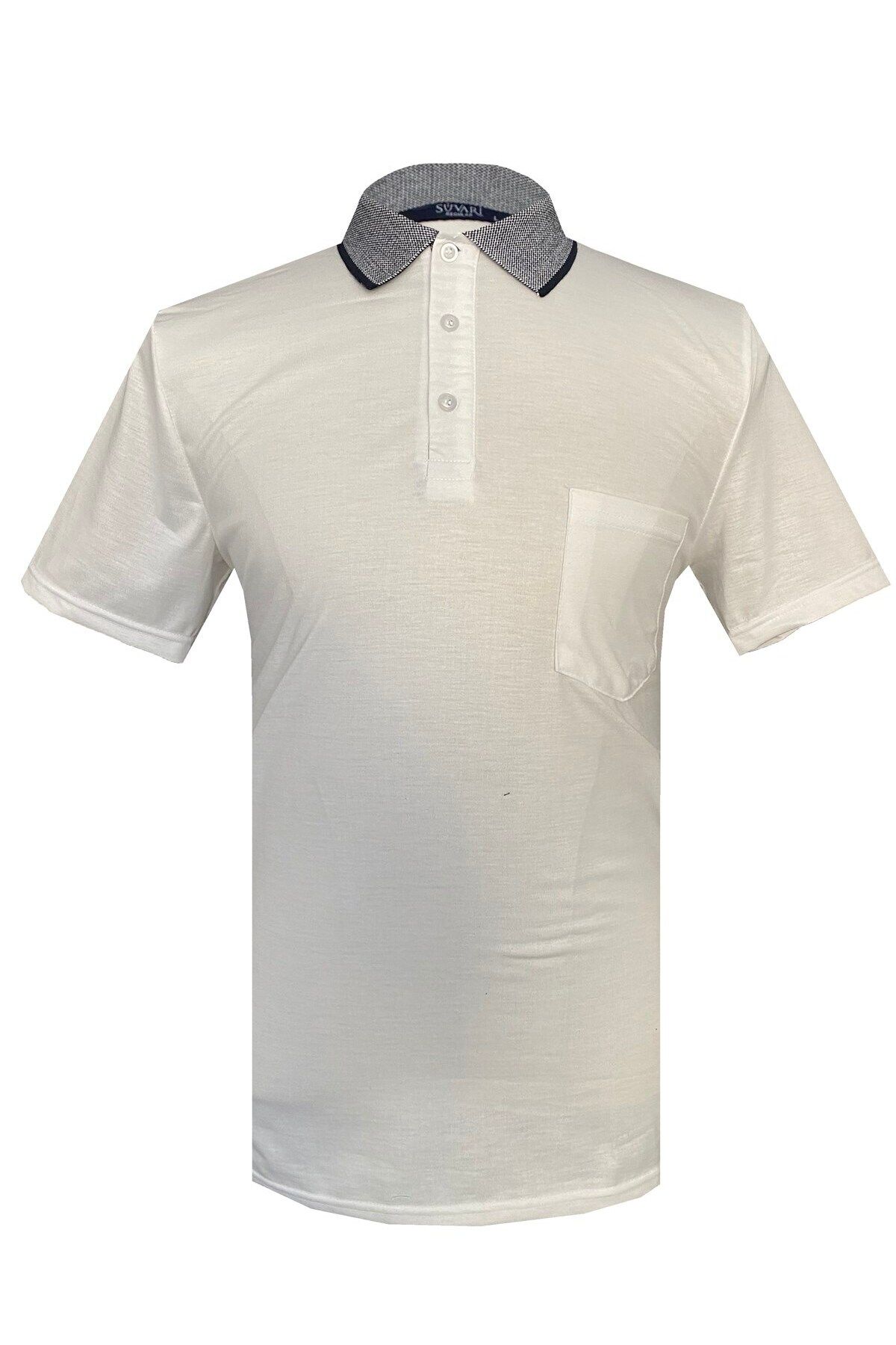 SÜVARİ Süvari Regular Fit Polo Yaka Beyaz Erkek T-shirt