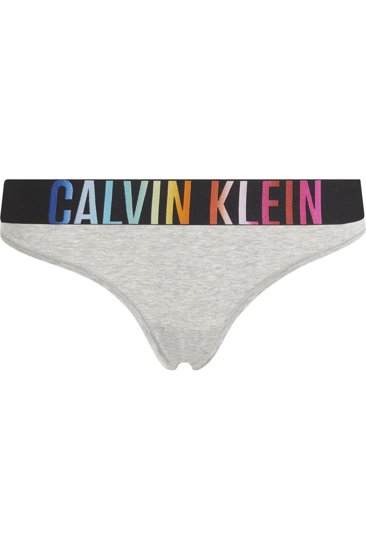Calvin Klein Kadın Marka Logolu Elastik Bantlı Günlük Kullanıma Uygun Gri Külot 000QF7833E-P7A
