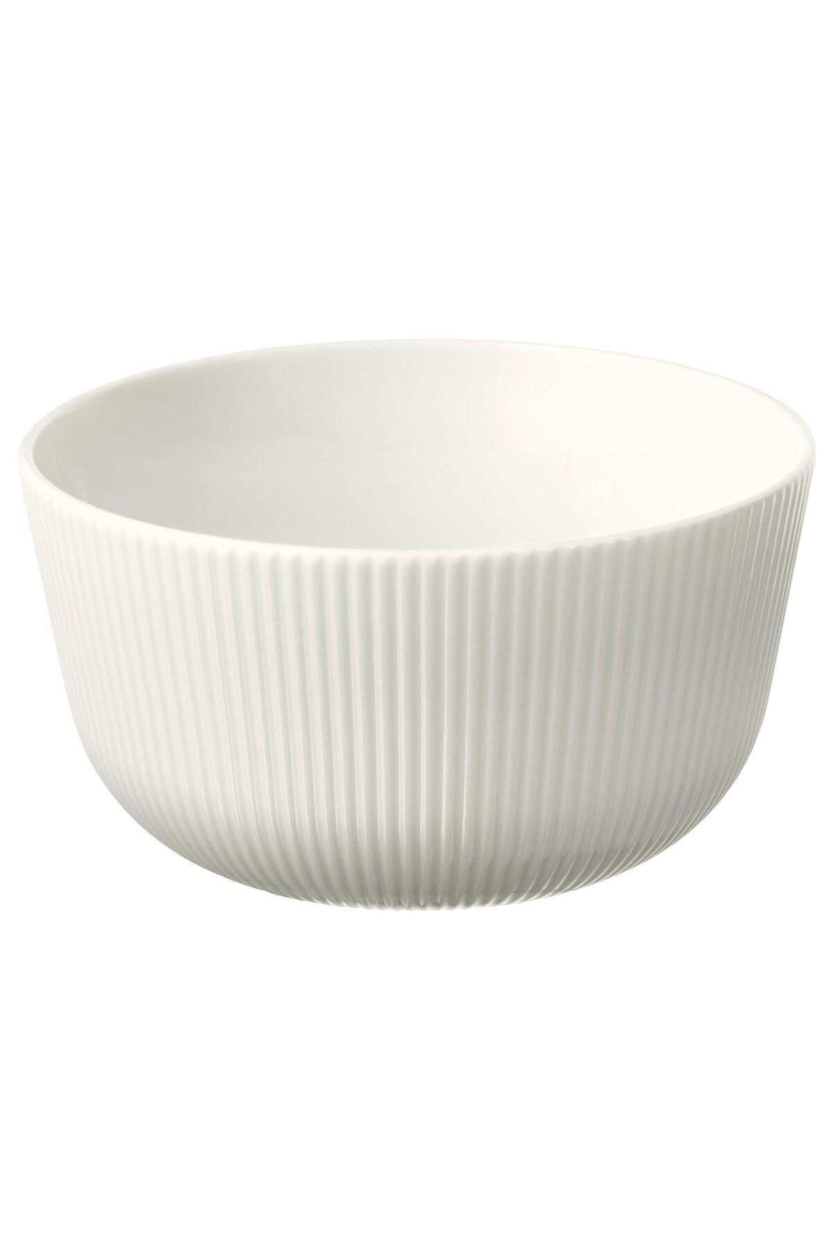 IKEA 2 Li Kase Seti Beyaz Renk MeridyenDukkan 13 cm Zarif-Modern Salata,Yemek Kasesi