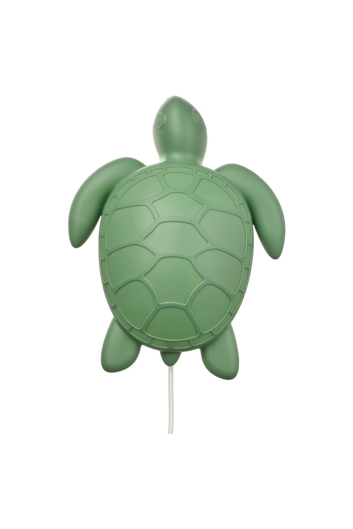 IKEA Çocuk Duvar Lambası MeridyenDukkan Kaplumbağa Modelli Yeşil Renk Led'li Çocuk Odası Aydınlatma