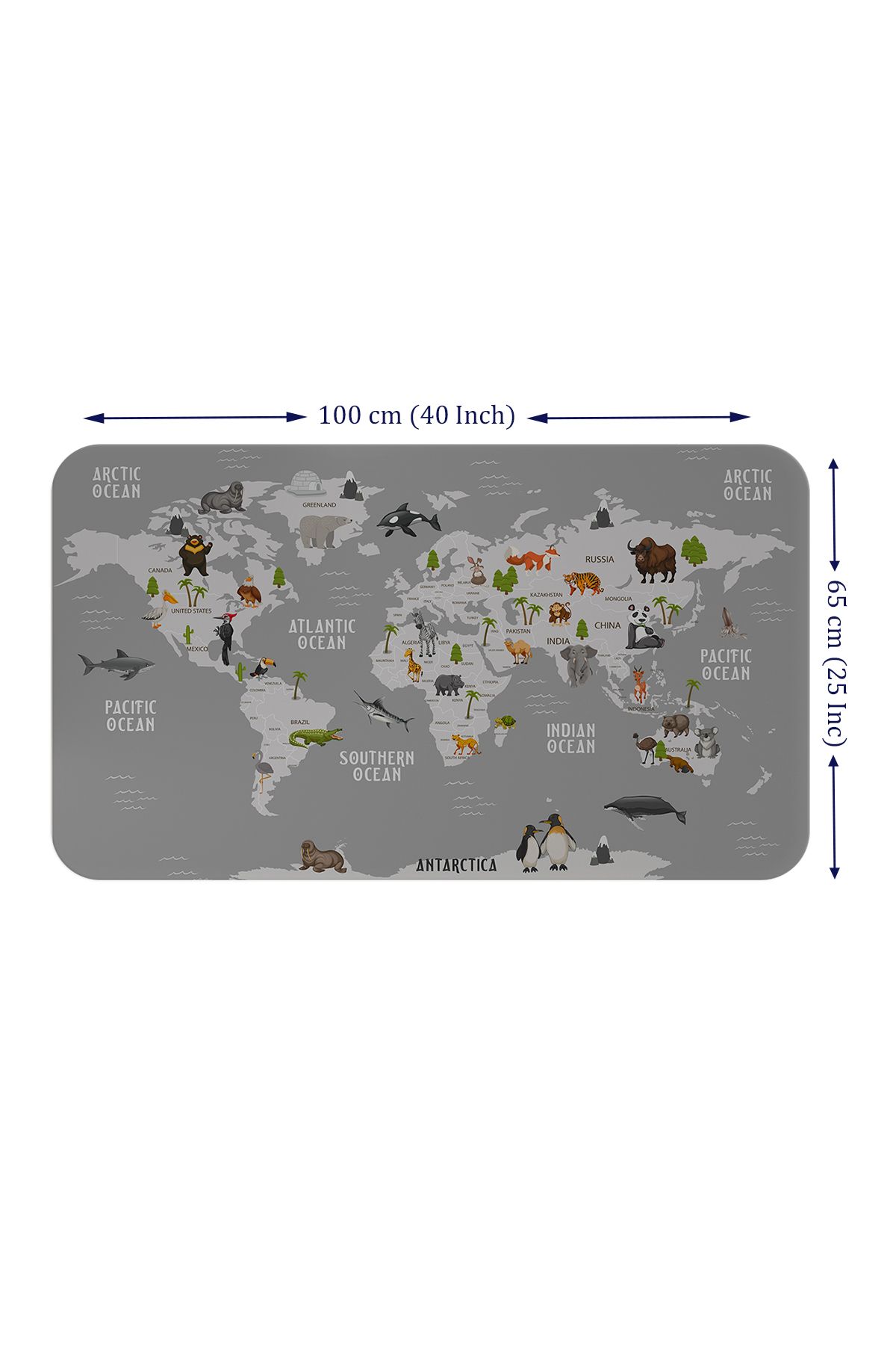 YE LOTUS Lts seri001 Eğitici Dünya Haritası Dünya Atlası Çocuk ve Bebek Odası Duvar Sticker-60x105-3794