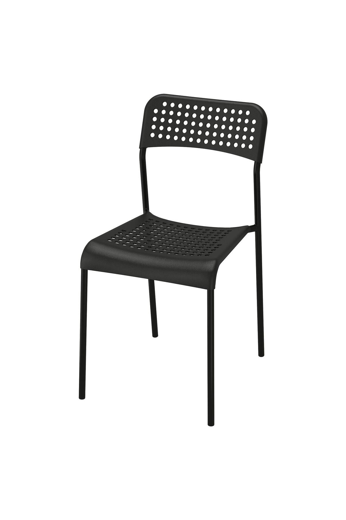 IKEA Plastik Sandalye, Siyah Renk Meridyendukkan Salon-mutfak Sandalyesi