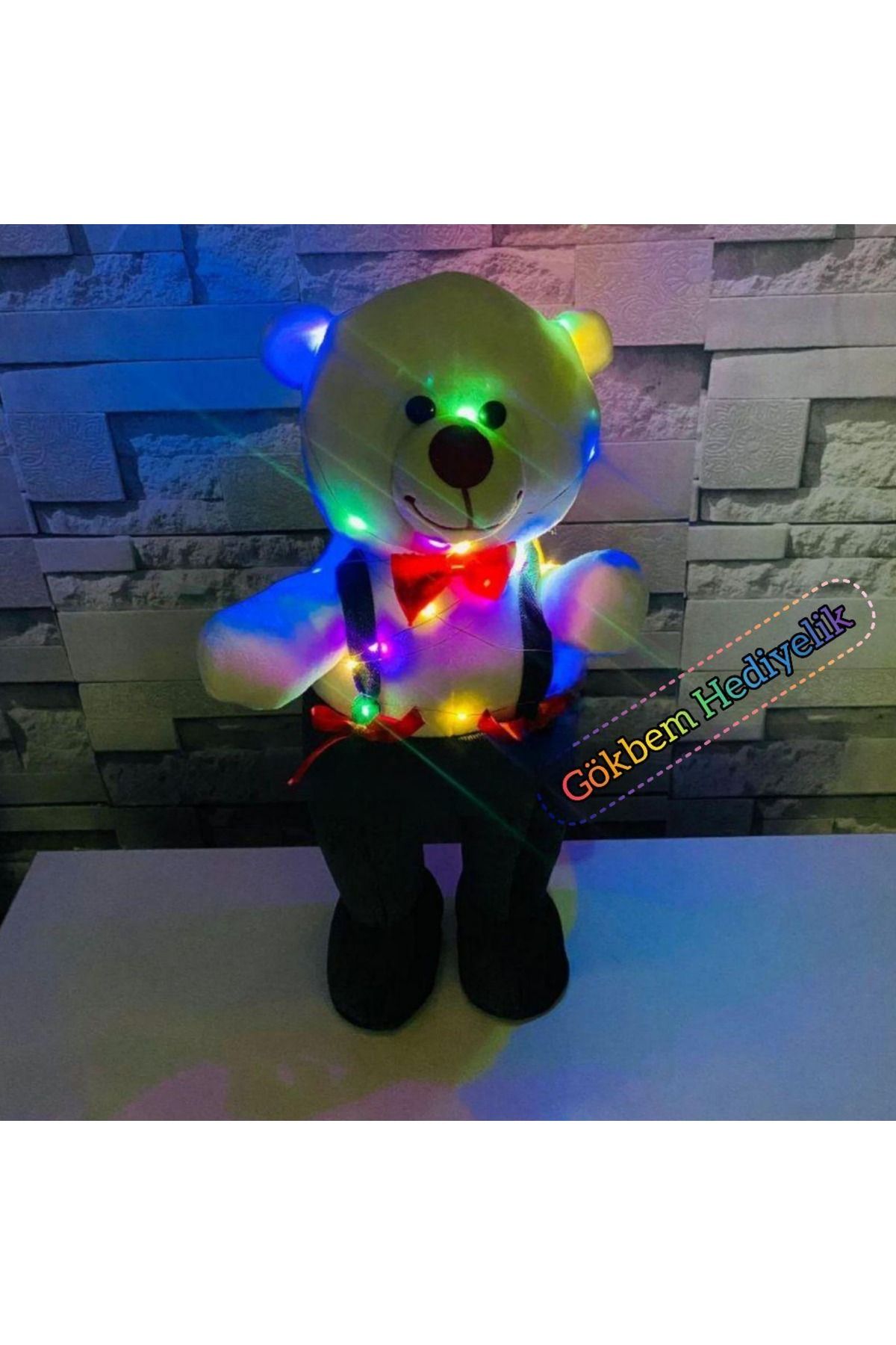 peluş LED Işıklı Ayıcık Peluş Oyuncak (50 cm)