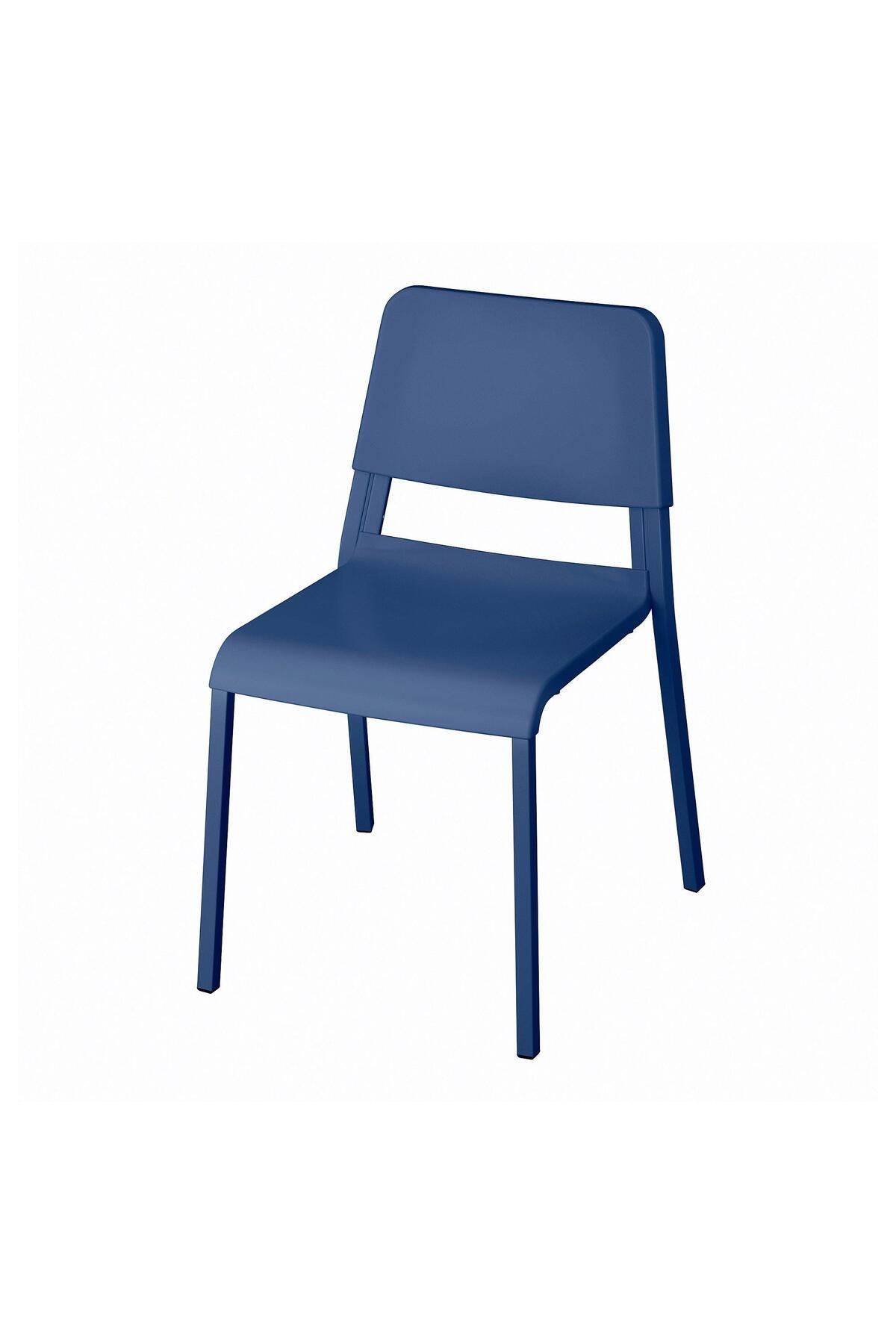 IKEA Plastik Sandalye, Mavi Renk MeridyenDukkan Salon-Mutfak-Balkon Sandalyesi