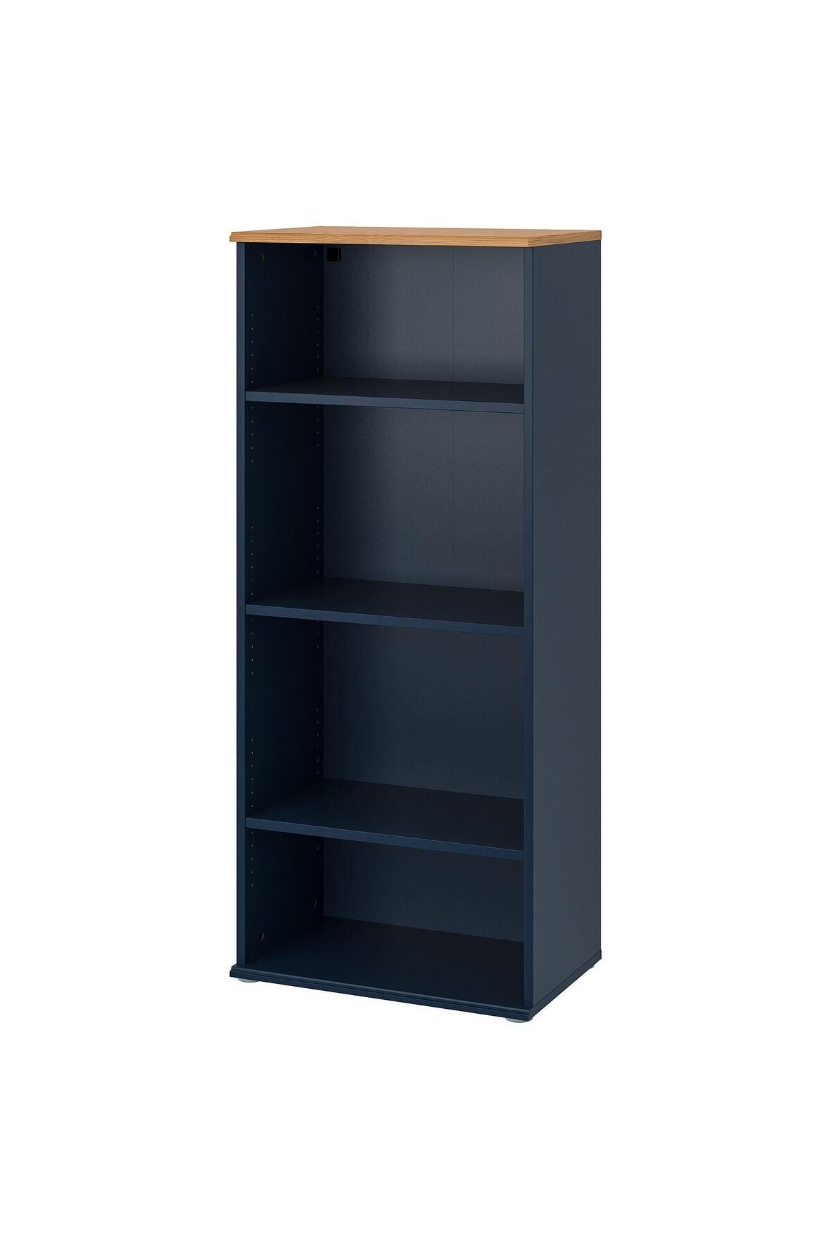 IKEA Açık Kitaplık Raf Ünitesi Koyu Mavi Renk MeridyenDukkan 60x140 cm Ev Dekorasyonu