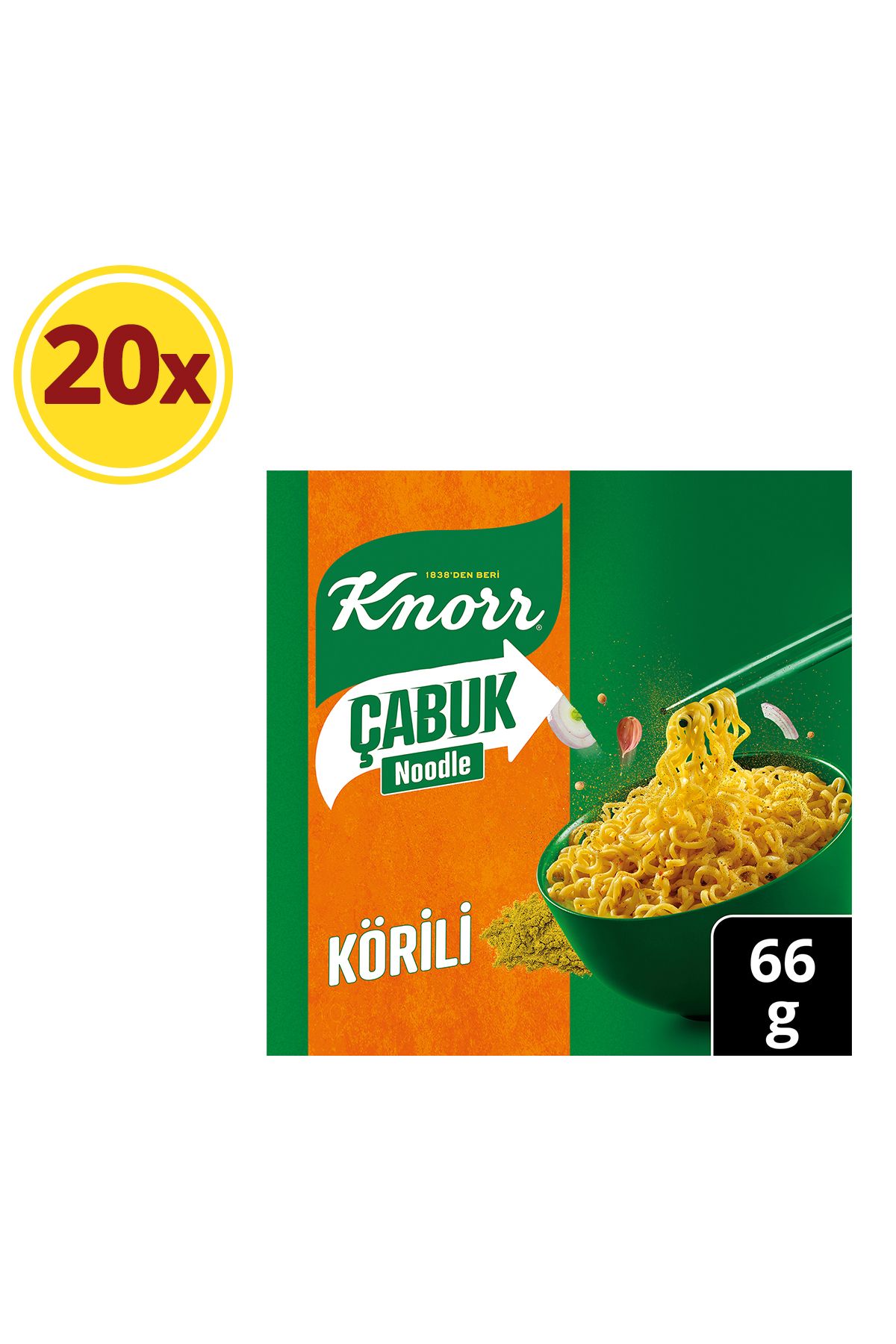 Knorr Çabuk Körili Noodle 66 gr X 20 Adet