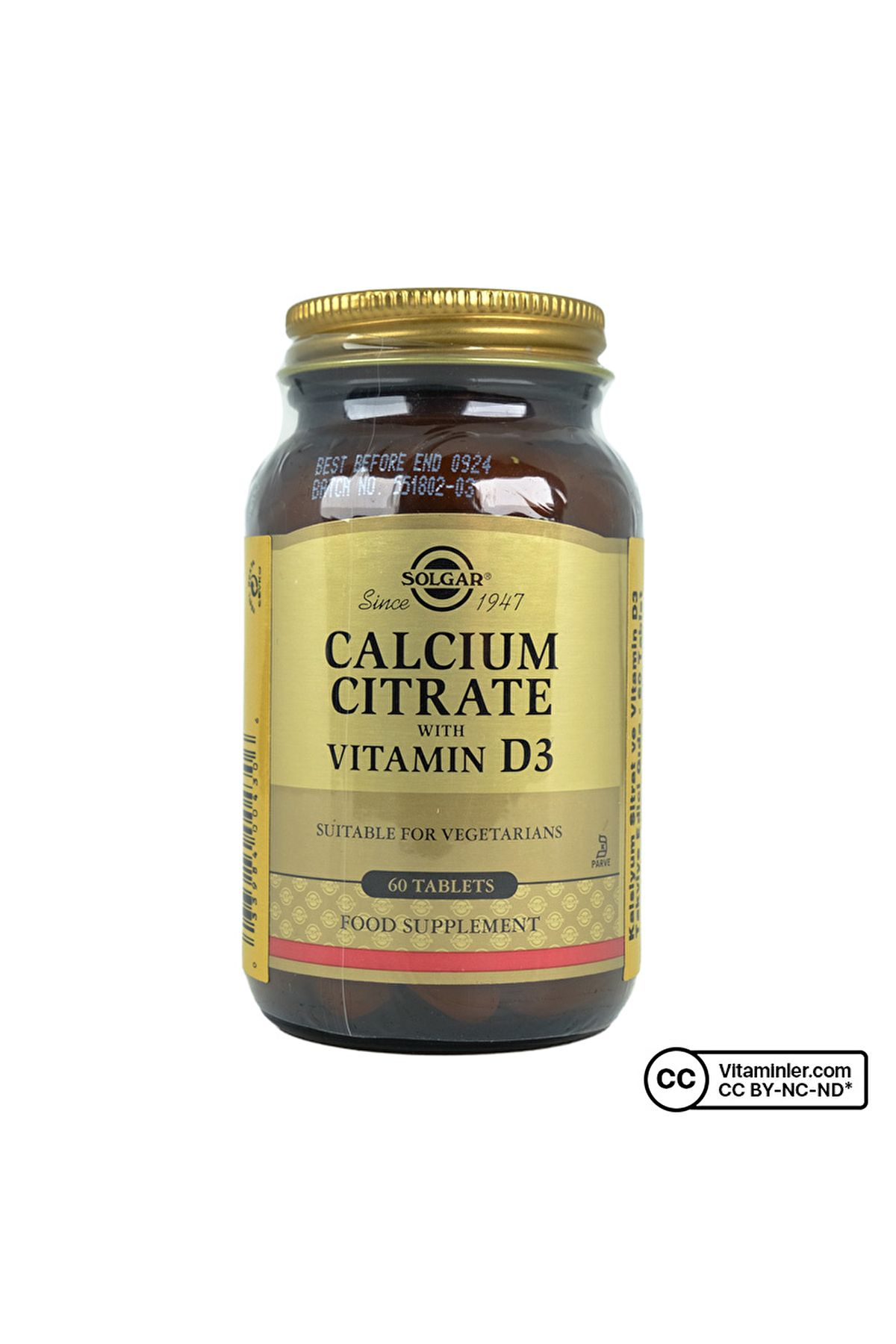 Solgar Calcium Citrat With Vitamin D 60 Tablet