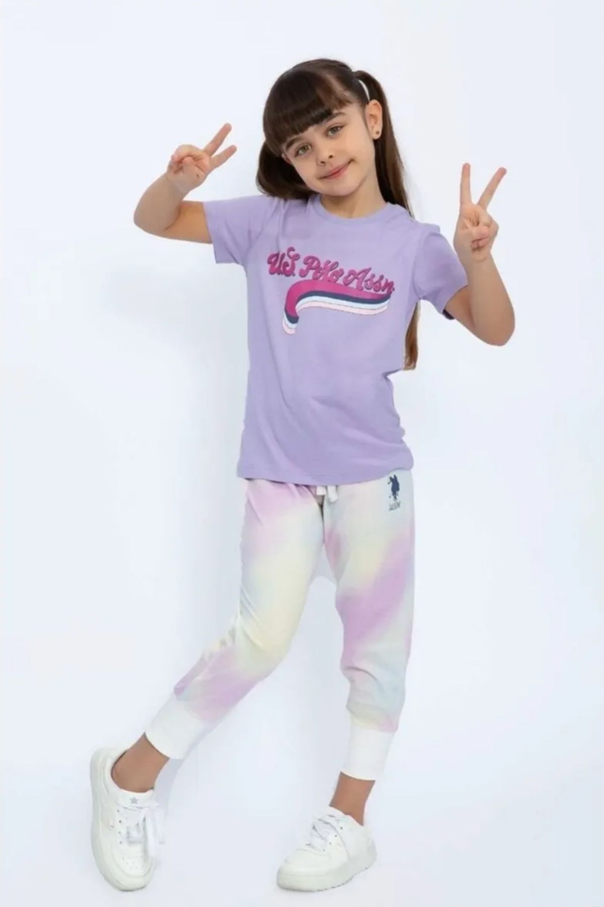 U.S. Polo Assn. Kız Çocuk Kısa Kollu Pijama Takımı