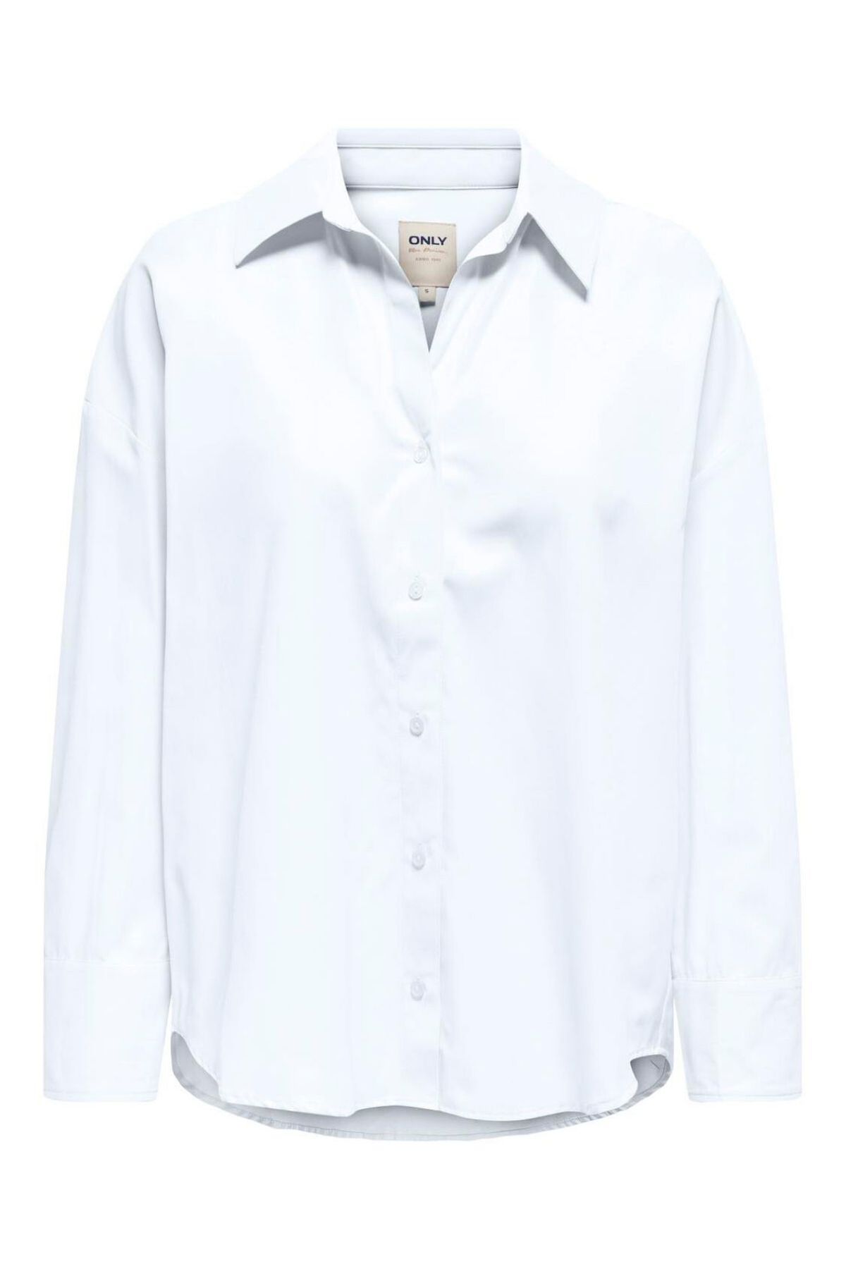 Only Kadın Onloregon Uzun Kollu Regular Fit Gömlek 15314330 Beyaz