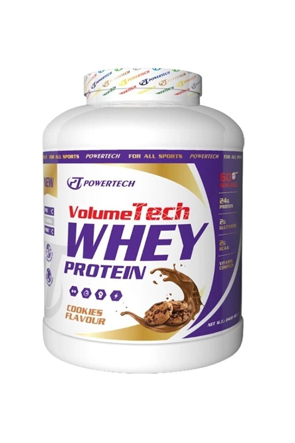 POWERTECH Volumetech Whey Protein Kurabiye Aromalı Protein Tozu 2400 gr 60 Servis