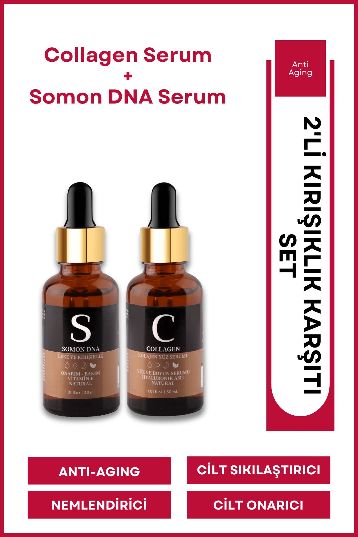 For You Gold Somon Dna - Collagen Serum (anti Aging Kırışıklık Ve Yaşlılık Karşıtı Yüz Bakım Serumu) Seti