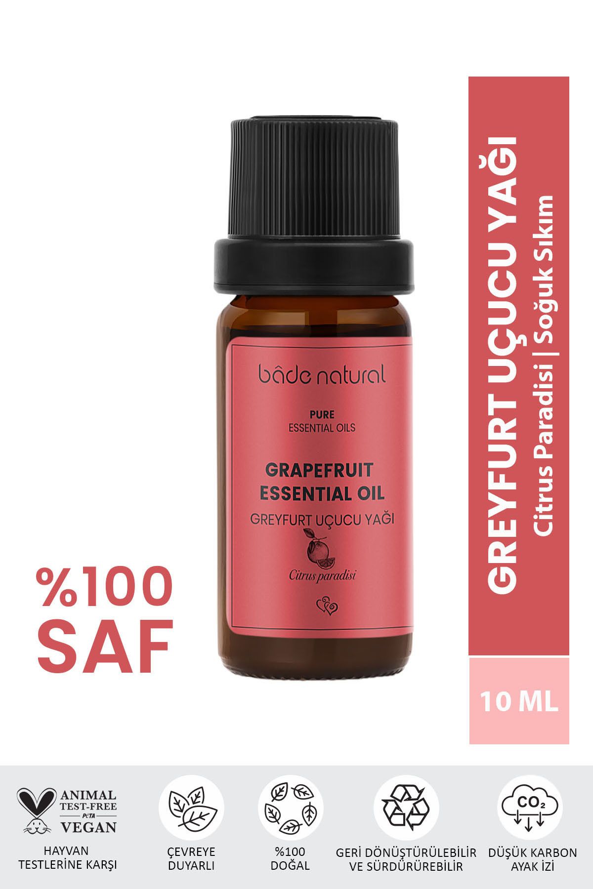 Bade Natural Greyfurt Uçucu Yağı %100 Saf 10 ml