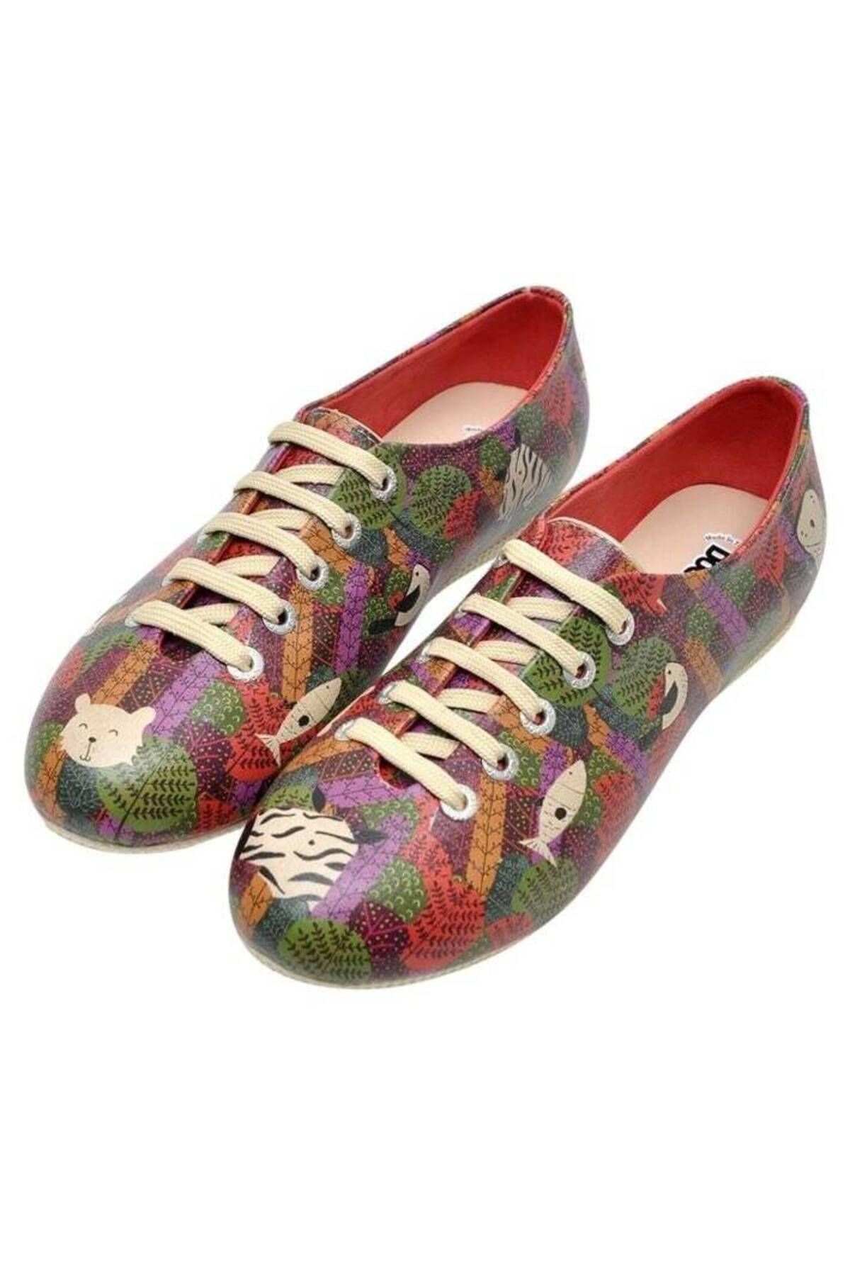 Dogo Kadın Vegan Deri Çok Renkli Günlük Ayakkabı - Into The Forest Tasarım