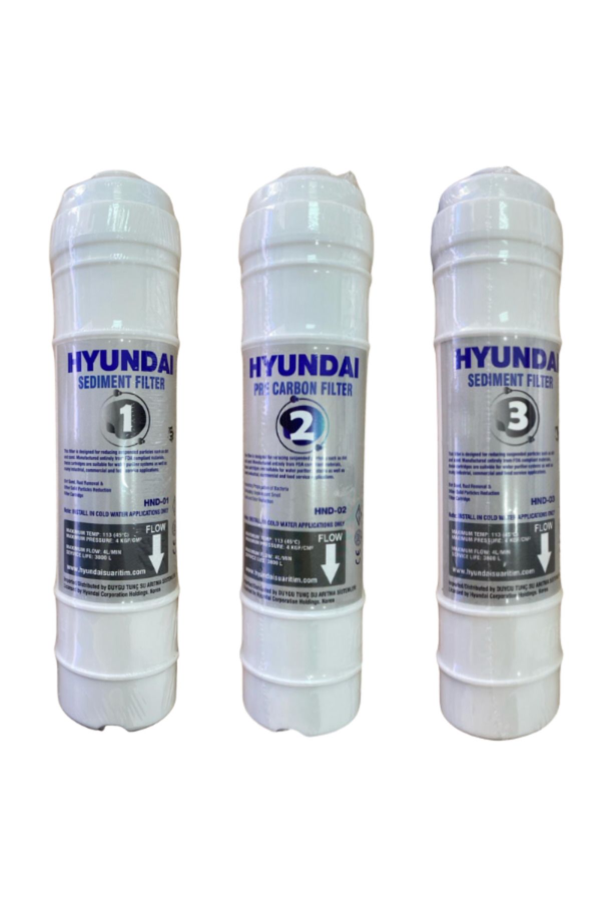 Hyundai Su Arıtma Filtre Seti - 3 lü Eco Takım