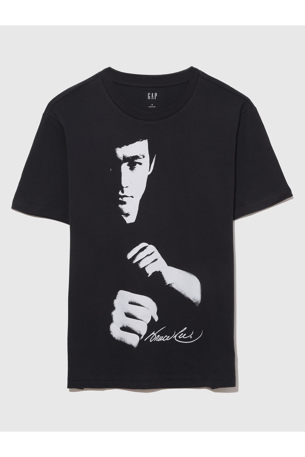 GAP Erkek Siyah Bruce Lee Grafikli T-Shirt
