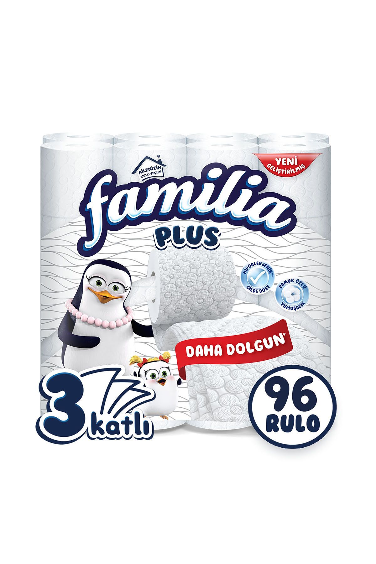 Familia Plus Tuvalet Kağıdı 96 Rulo (32 RULO X 3 PAKET)