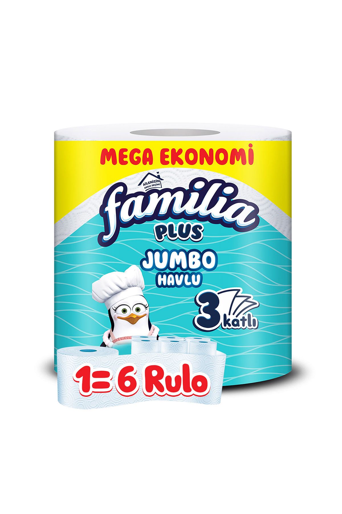 Familia Plus Jumbo Kağıt Havlu 6'lı Dev Rulo (1=6 , 36 RULO)