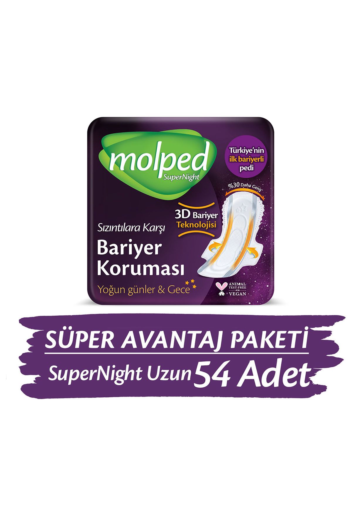Molped Supernight Uzun Süper Avantaj Paketi 54 Adet