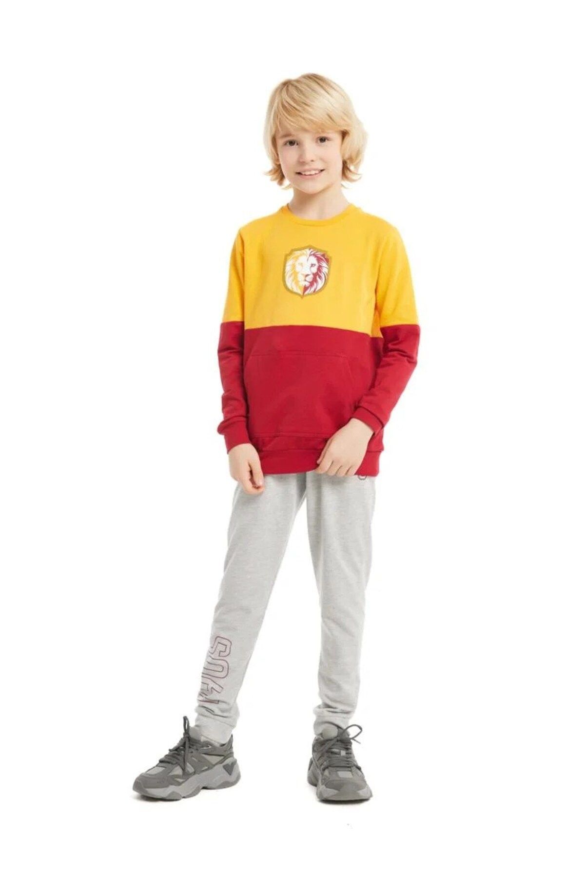 Galatasaray Orijinal ve Lisanslı Sarı-Kırmızı Çocuk Sweatshirt