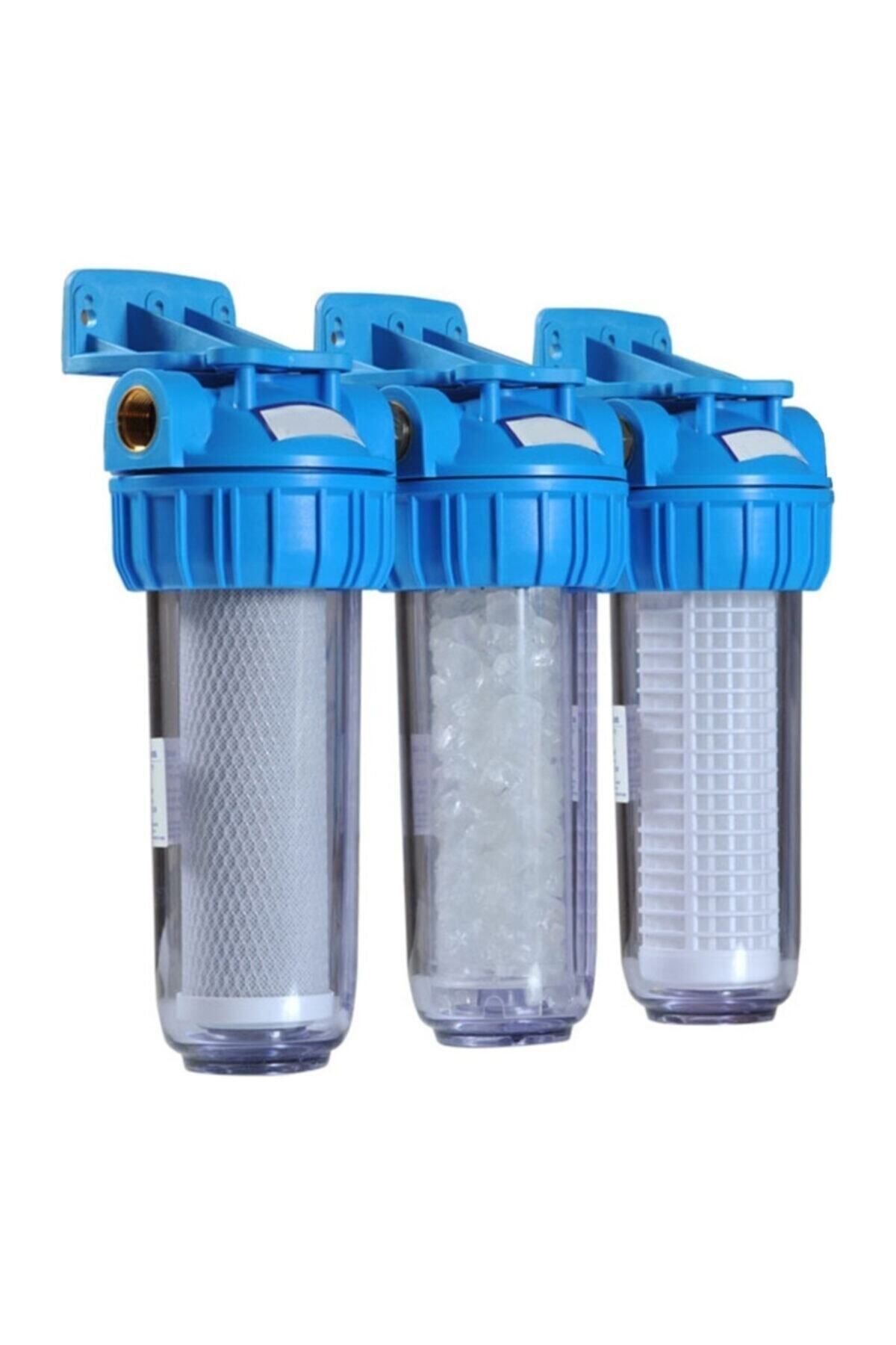 Aquafer Üçlü Su Filtresi Daire Ve Bina Girişi Için Üçlü Set Arıtma Sistemi