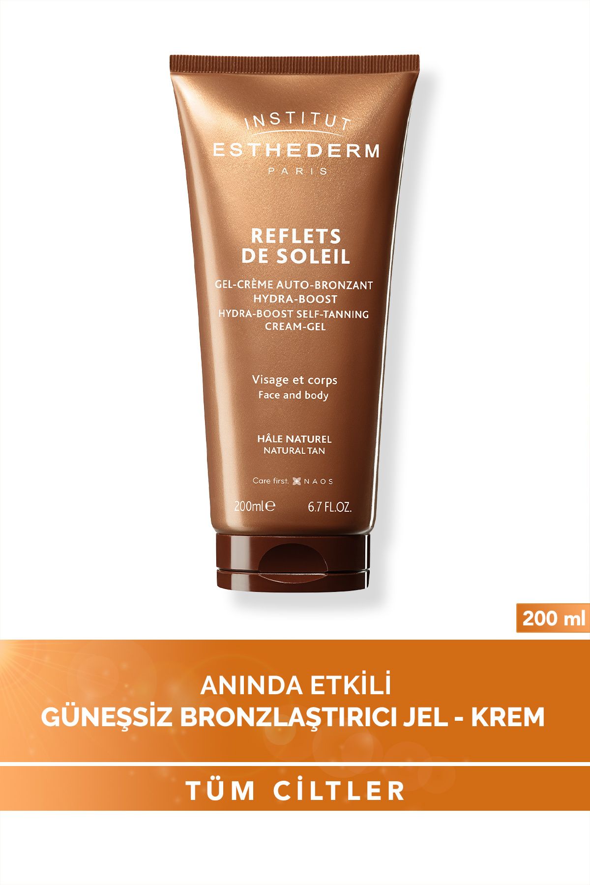 INSTITUT ESTHEDERM Hydra Boost Self Tanning Cream-Gel Güneşsiz ve Kalıcı Etkili Bronzlaştırıcı Jel 200ML
