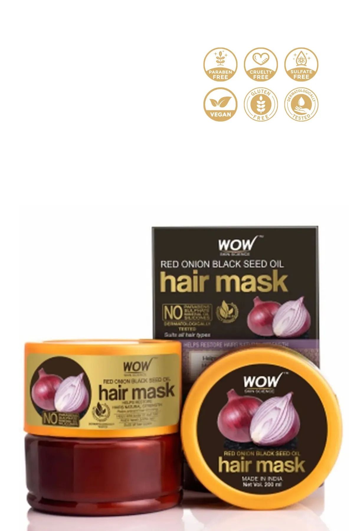 WOW Skin Science Kırmızı Soğan Saç Maskesi-%93,4 Doğal Içerik-kepek, Saç Uzaması, Saç Dökülmesi 200ml