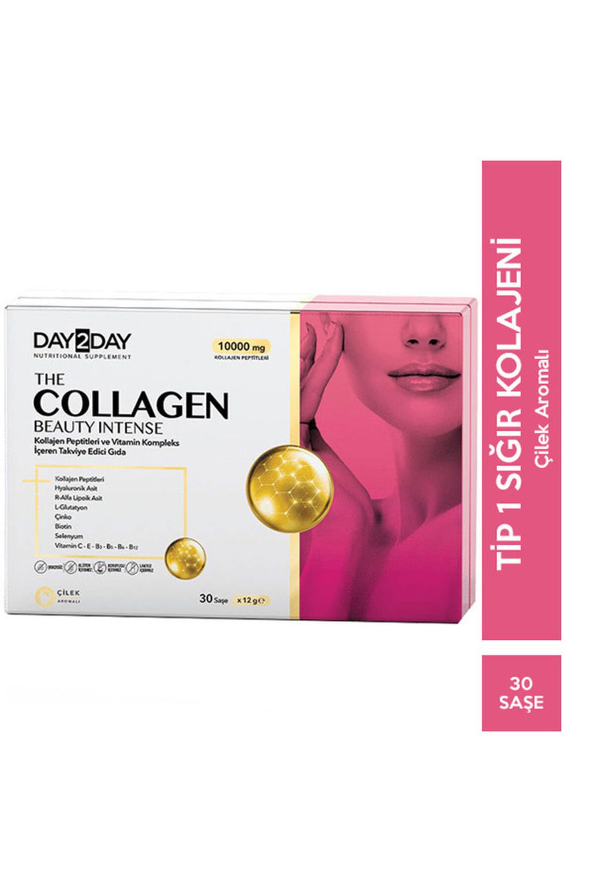 DAY2DAY The Collagen Beauty Intense Kolajen Peptitleri ve Vitamin Kompleks İçeren Takviye Edici Gıda