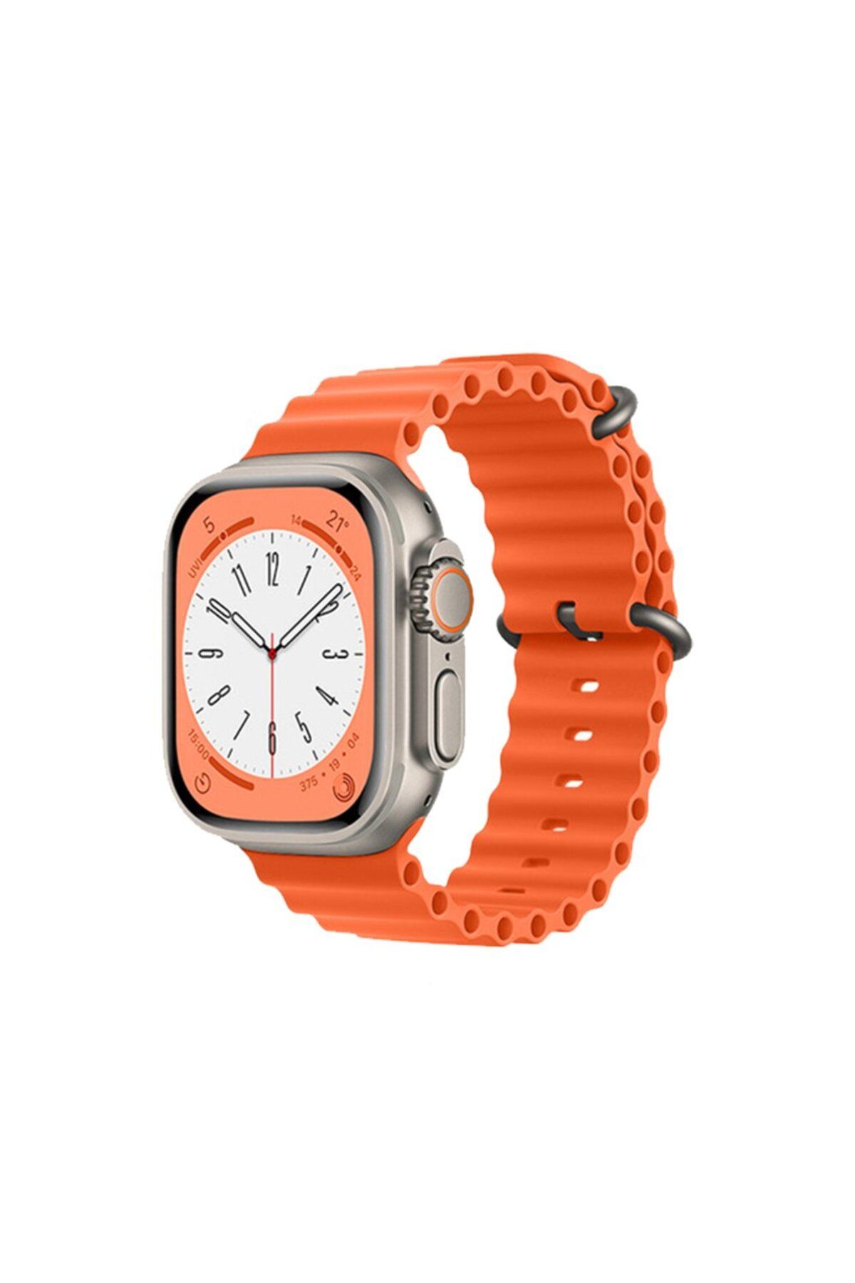 Afrodit CLZ942 Apple Watch 44mm  Uyumlu Ocean Kordon - Ürün Rengi : Turuncu