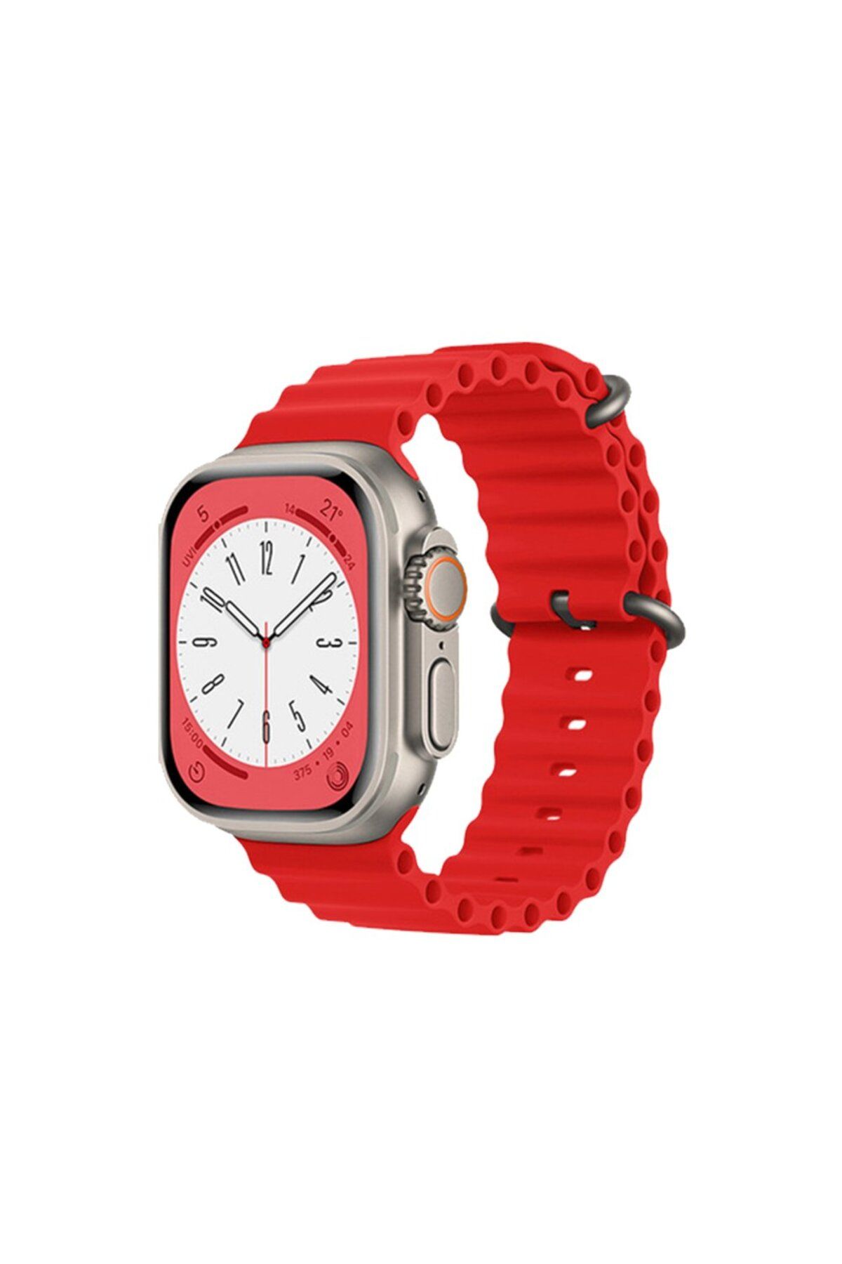 Afrodit CLZ942 Apple Watch 44mm Ocean Kordon - Ürün Rengi : Kırmızı
