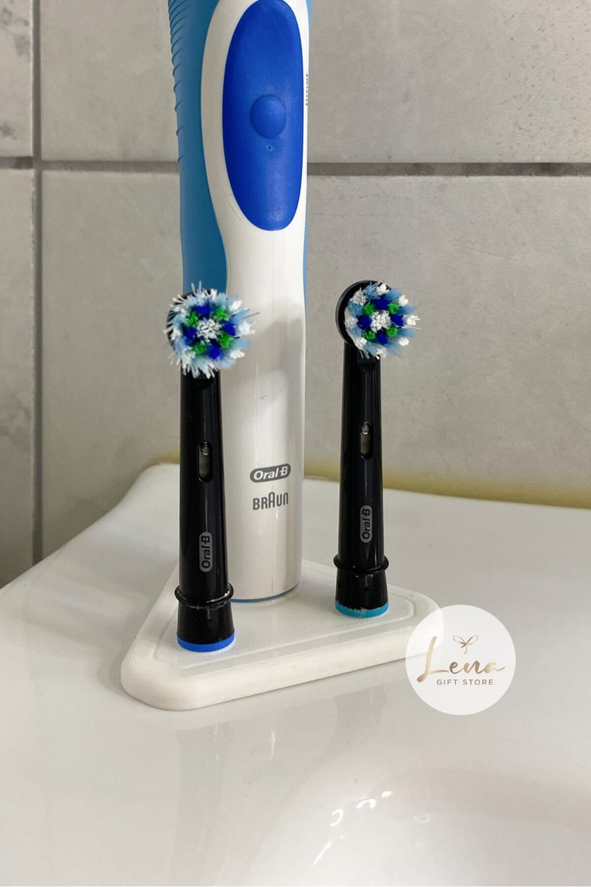 Lena Gift Store Oral-B Uyumlu Şarjlı Diş Fırçası ve Başlıkları için Stand (1 Fırça, 2 Başlık)