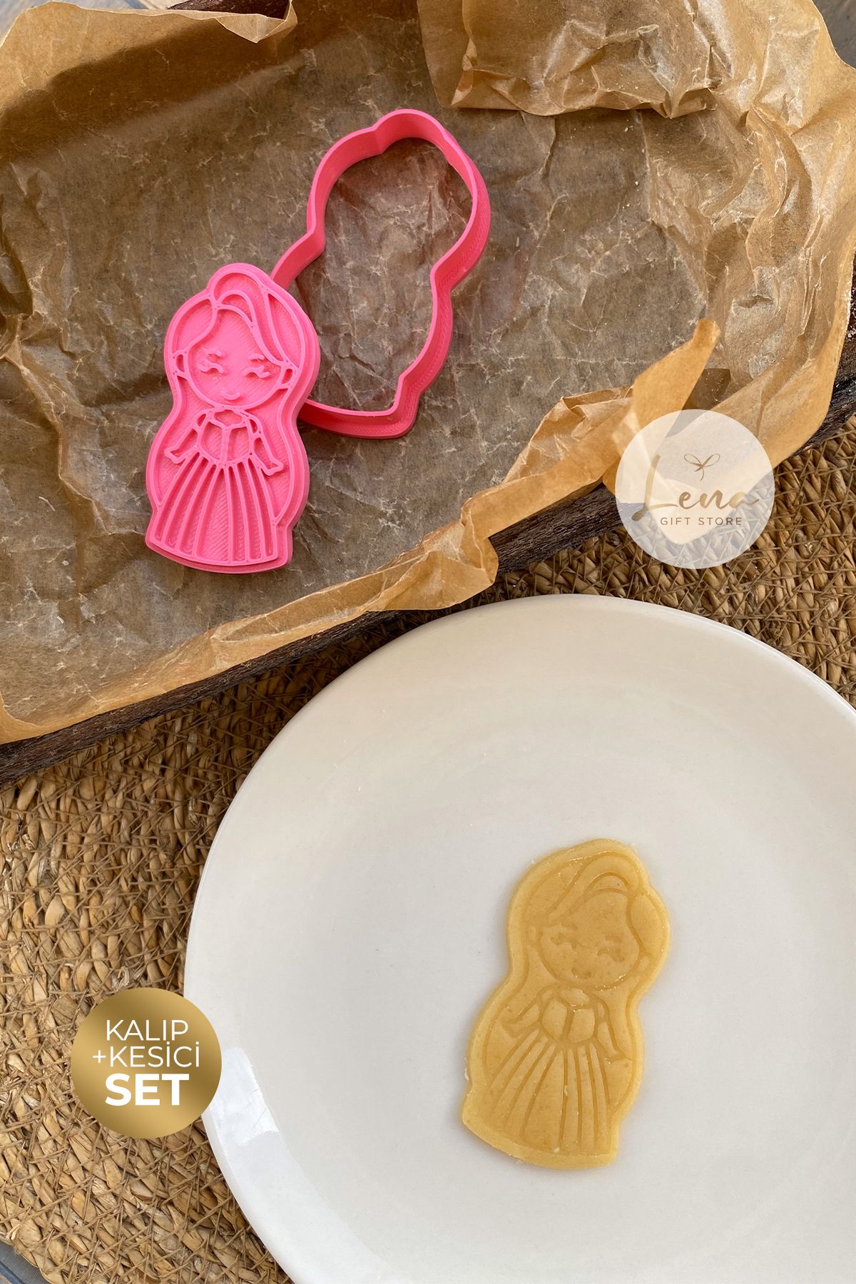 Lena Gift Store Disney Prenses Rapunzel Temalı Kurabiye Kek Şeker Kurabiye Kalıbı Ve Hamur Şekillendirici