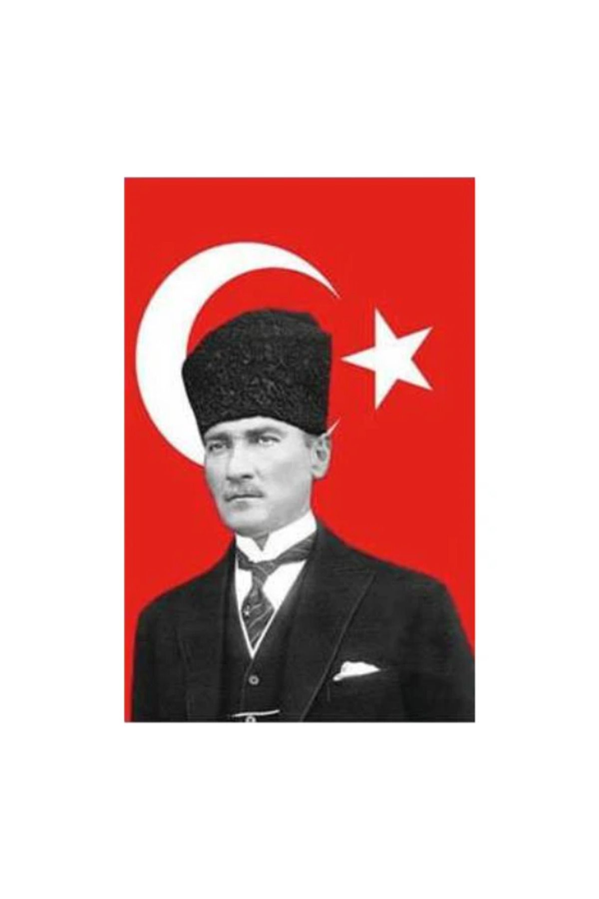 Genel Markalar Atatürklü Saten Türk Bayrağı 100x150 cm