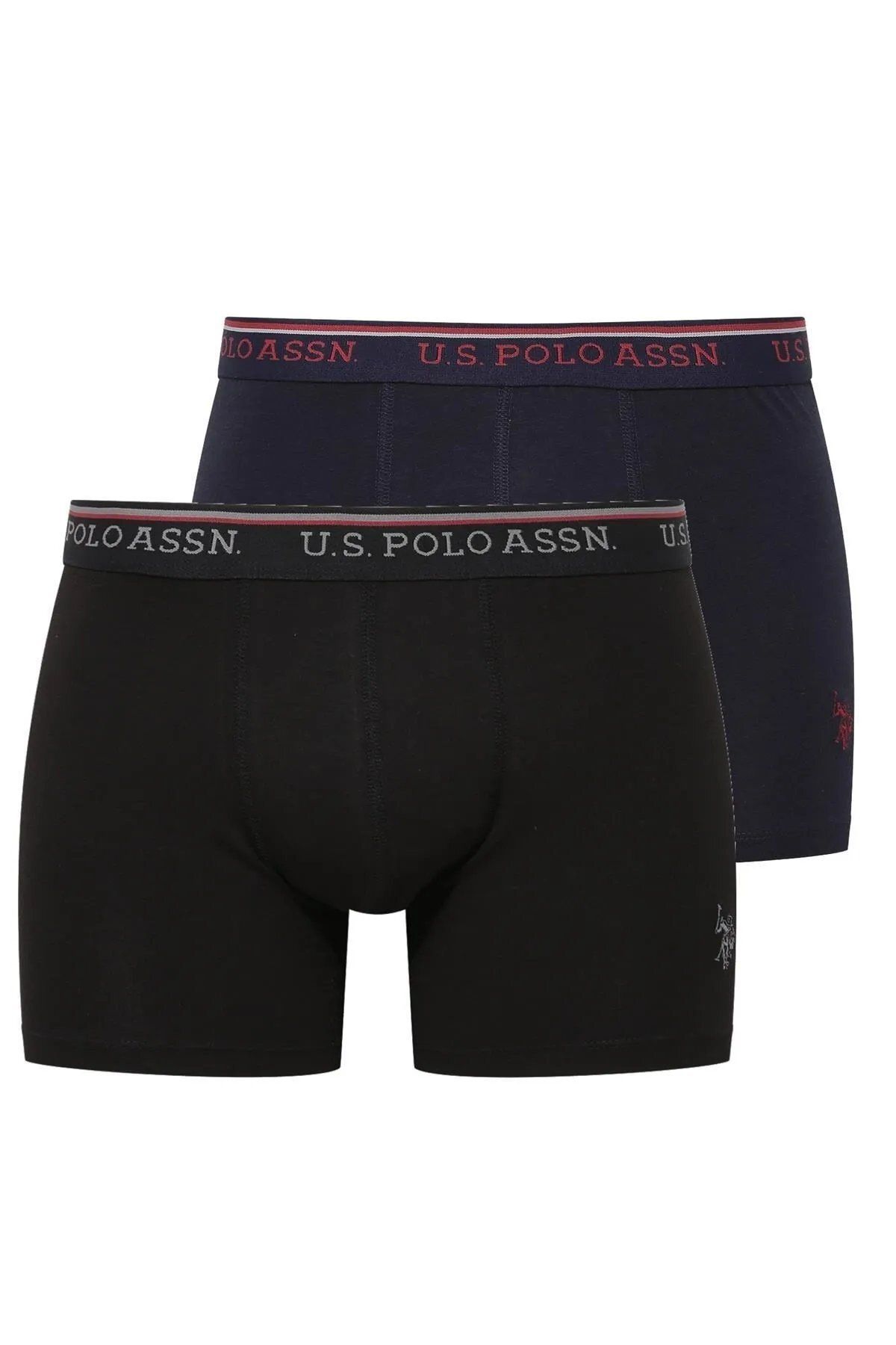 U.S. Polo Assn. U.S. Polo Assn. - Modal Erkek İç Giyim Siyah & Lacivert 2'li Boxer Set L.2.0.1.L.0.87