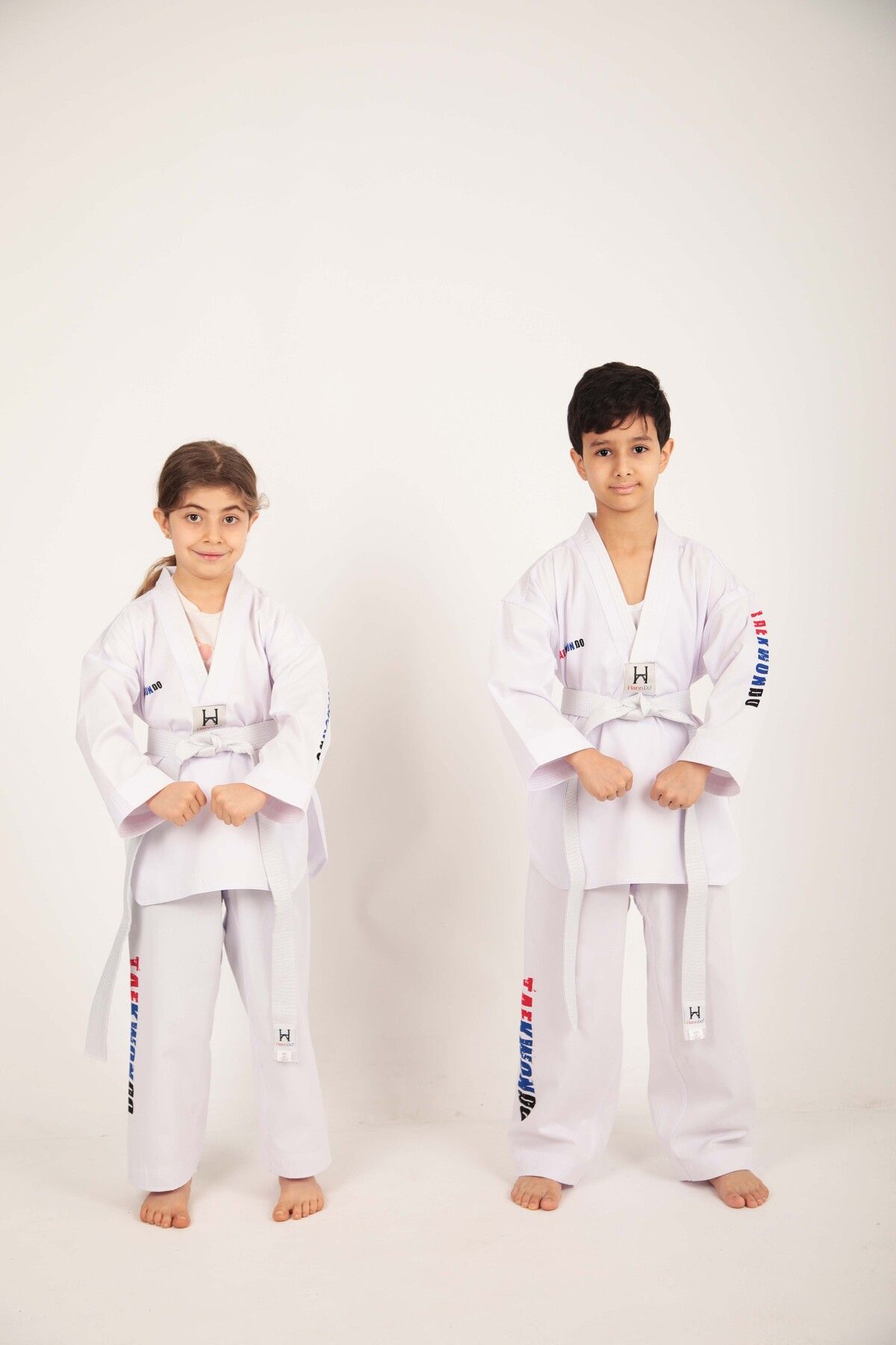 HANN DO Taekwondo/Tekvando Acemi Elbise Kıyafeti (Dobok) Beyaz Yaka Unisex