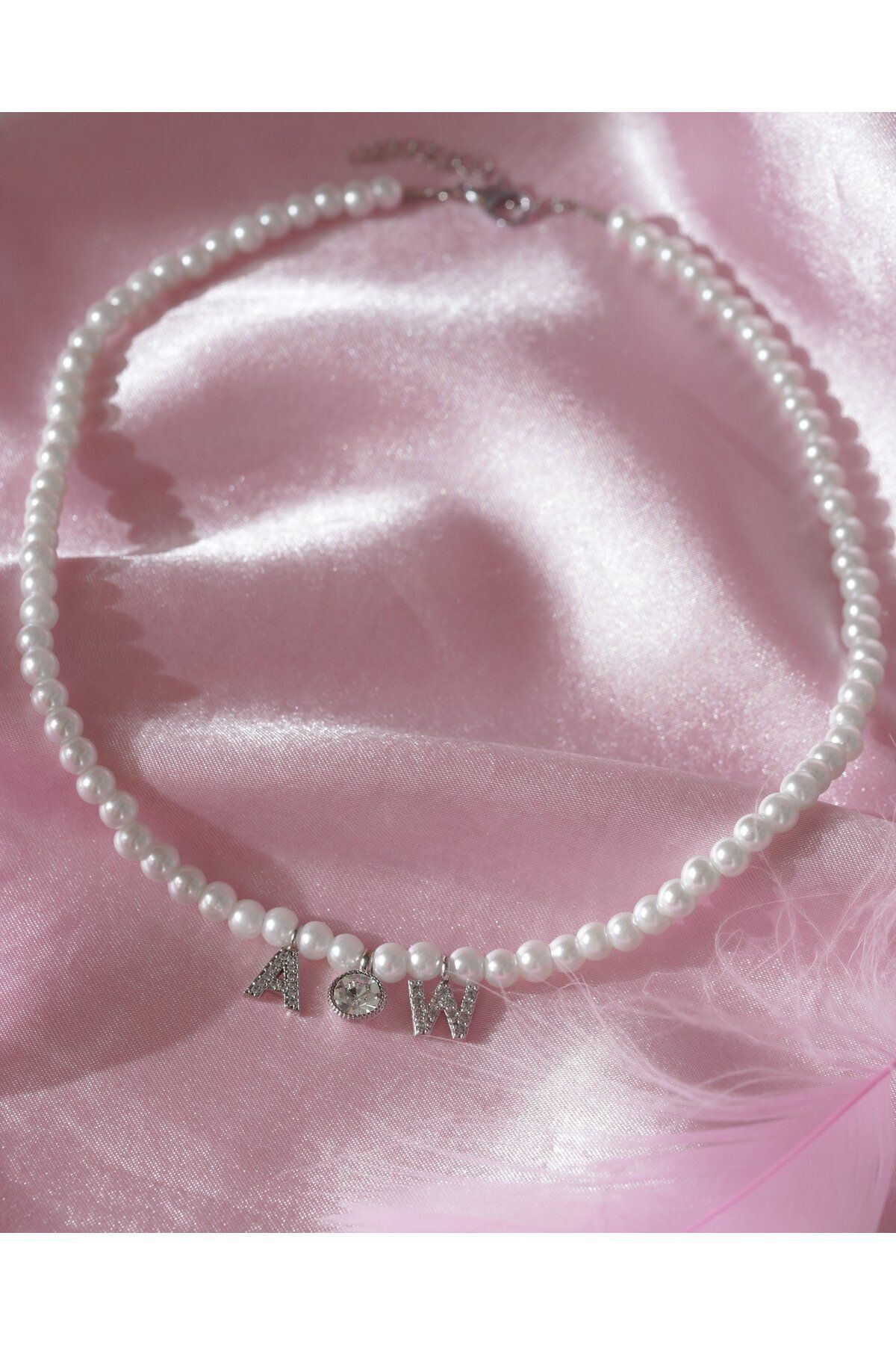 AŞIK ACCESSORIES Lana Del Rey Aw - Suni Inci Choker Kolye