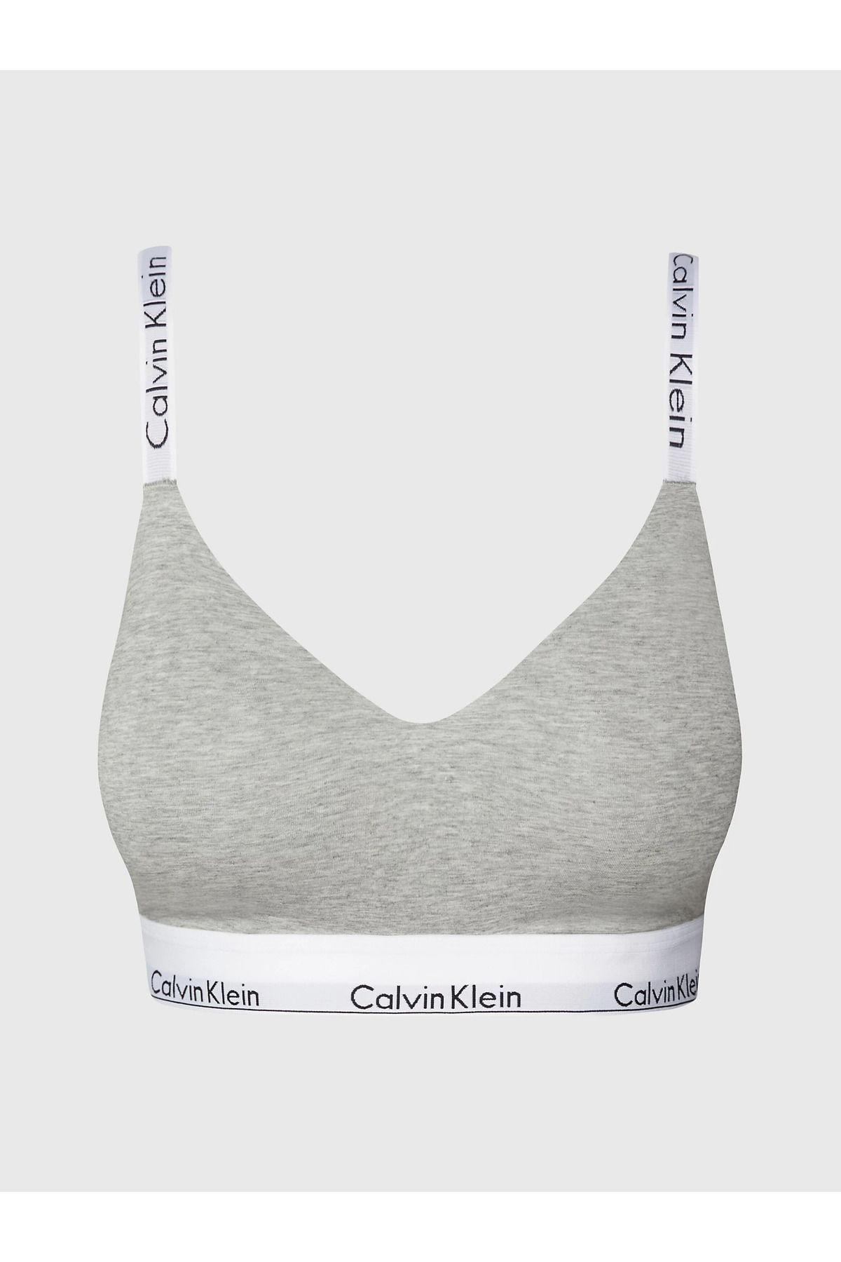 Calvin Klein Kadın Marka Logolu Askılı Spor Giyim Günlük Gri Büstiyer 000QF7060E-P7A