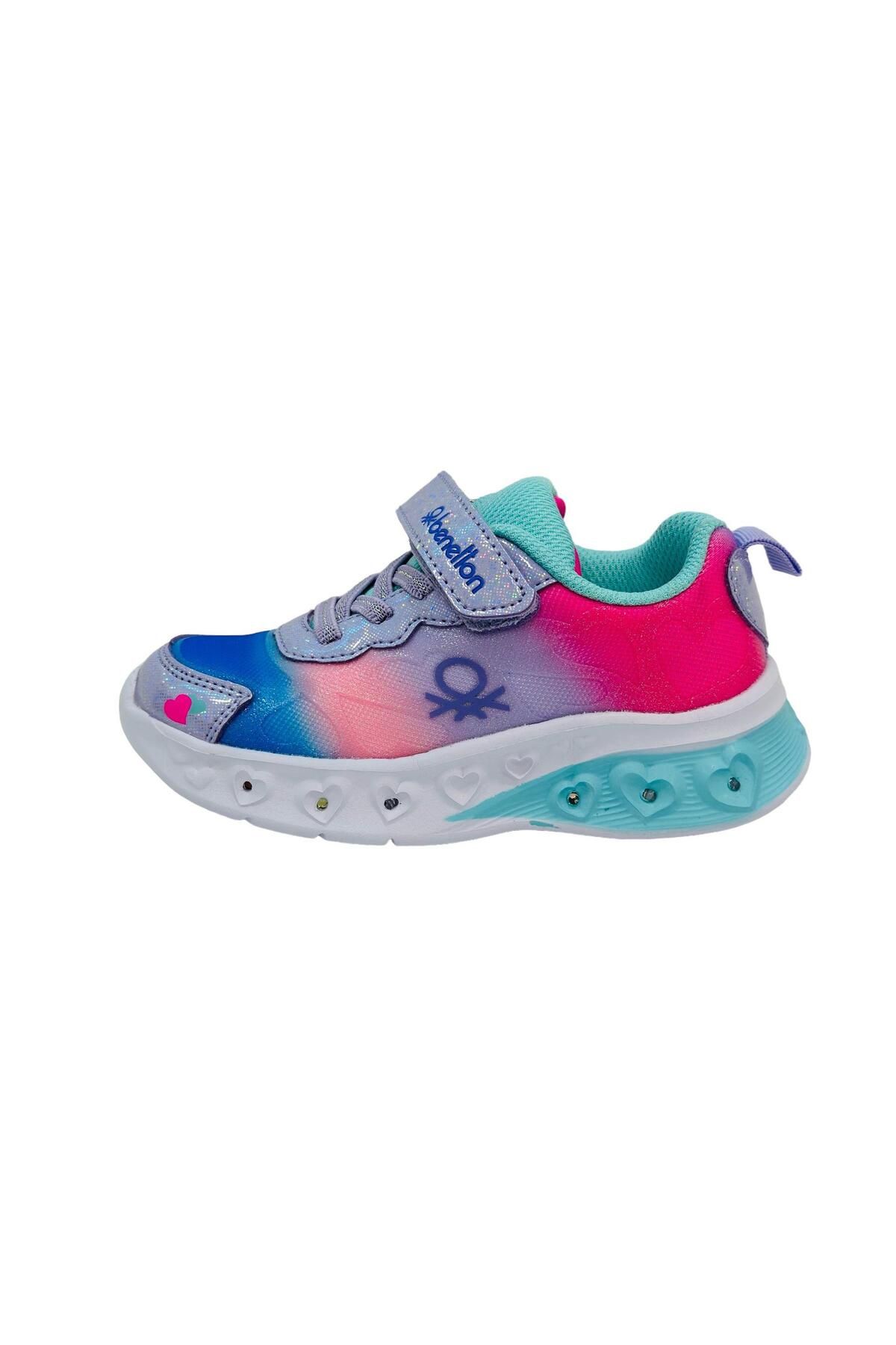 Benetton Işıklı Kız Çocuk Spor Ayakkabı Mavi Lila